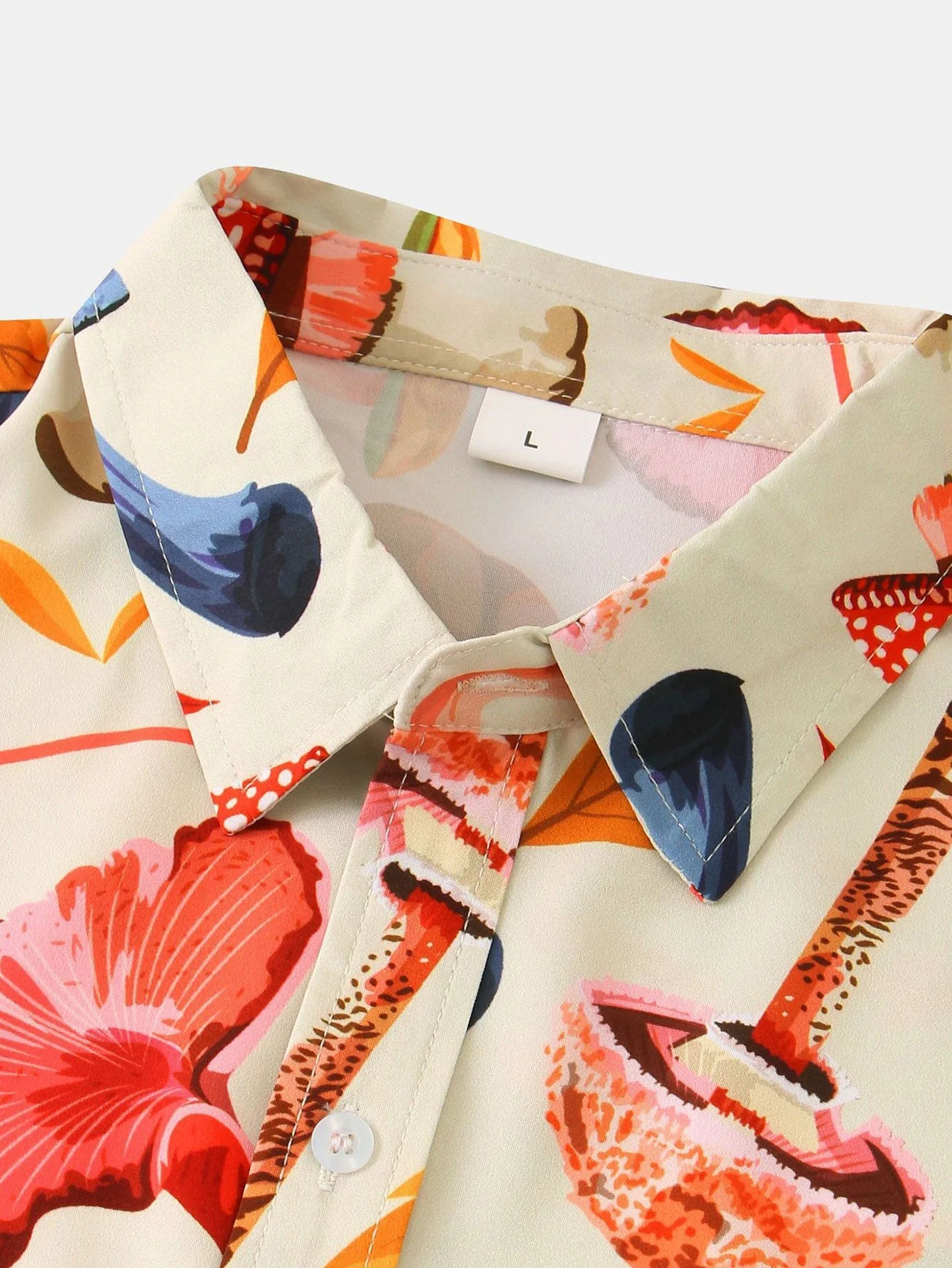 Armelindo® | Mushroom Leaves Print Shirt - Image 3