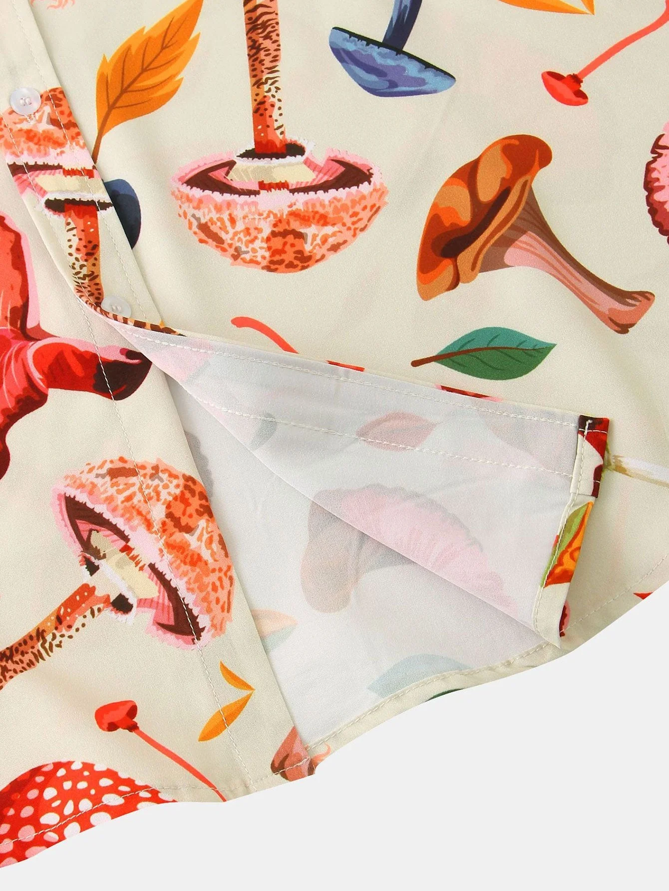 Armelindo® | Mushroom Leaves Print Shirt - Image 4
