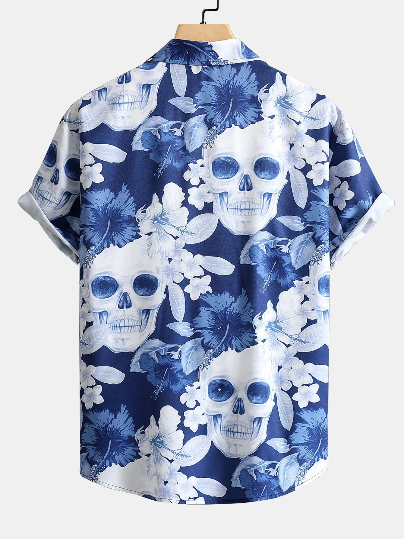 Armen® | Floral Skull Print Button Up Shirt - Image 2
