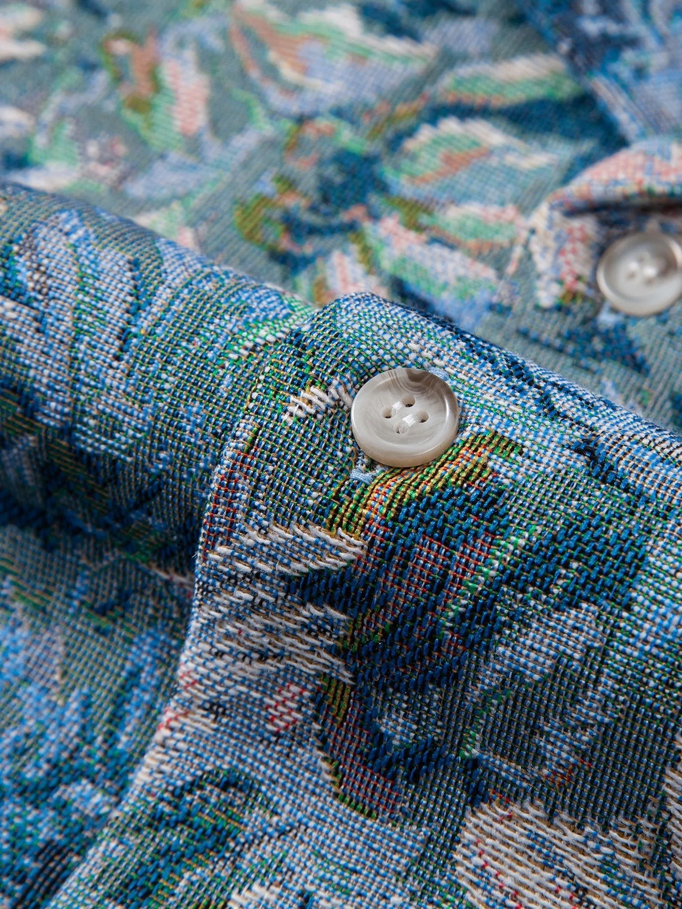 Arnald® | Painted Floral Jacquard Cuban Shirt - Image 11