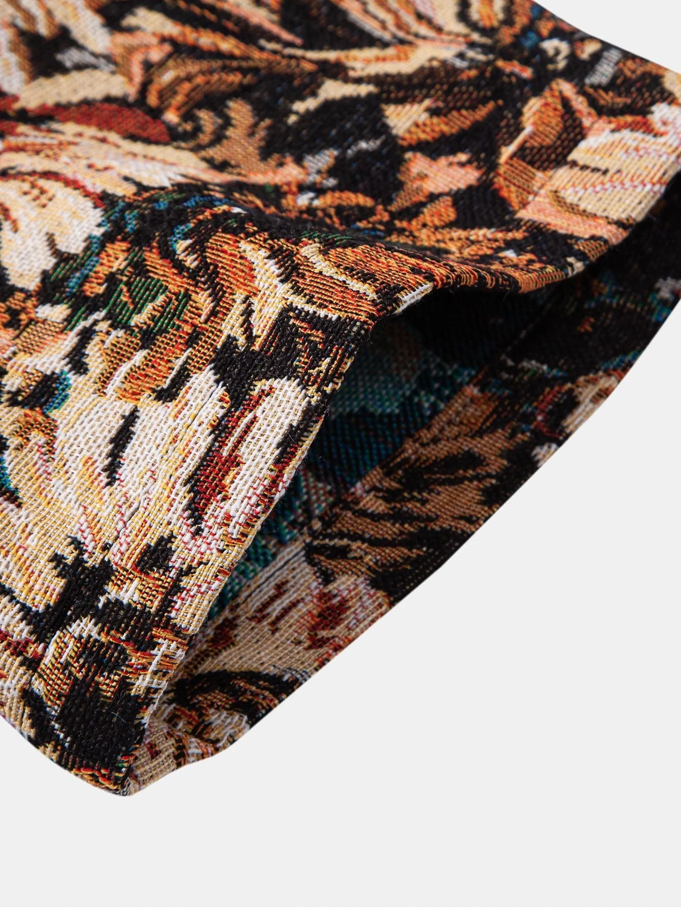 Arnald® | Painted Floral Jacquard Cuban Shirt - Image 9