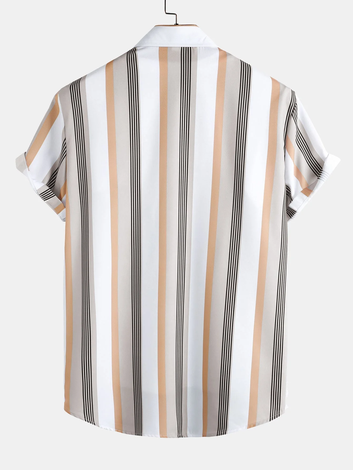 Arnan® | Stripe Print Button Up Shirt - Image 2