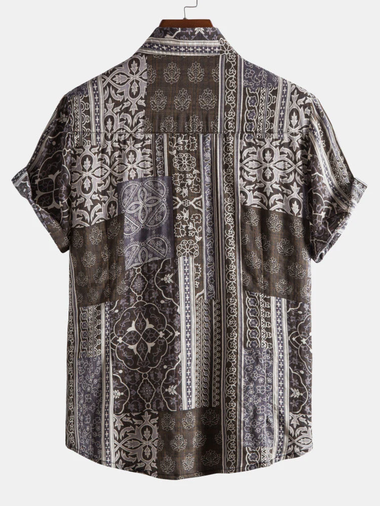 Arnie® | Vintage Print Revere Collar Shirts - Image 2