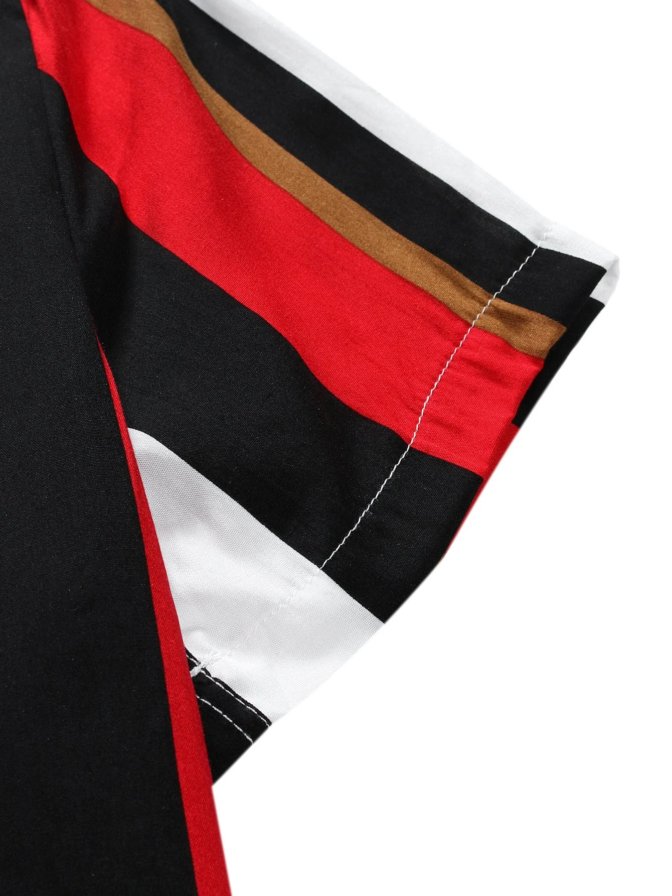 Arno® | Colorful Striped Print Revere Shirt - Image 7
