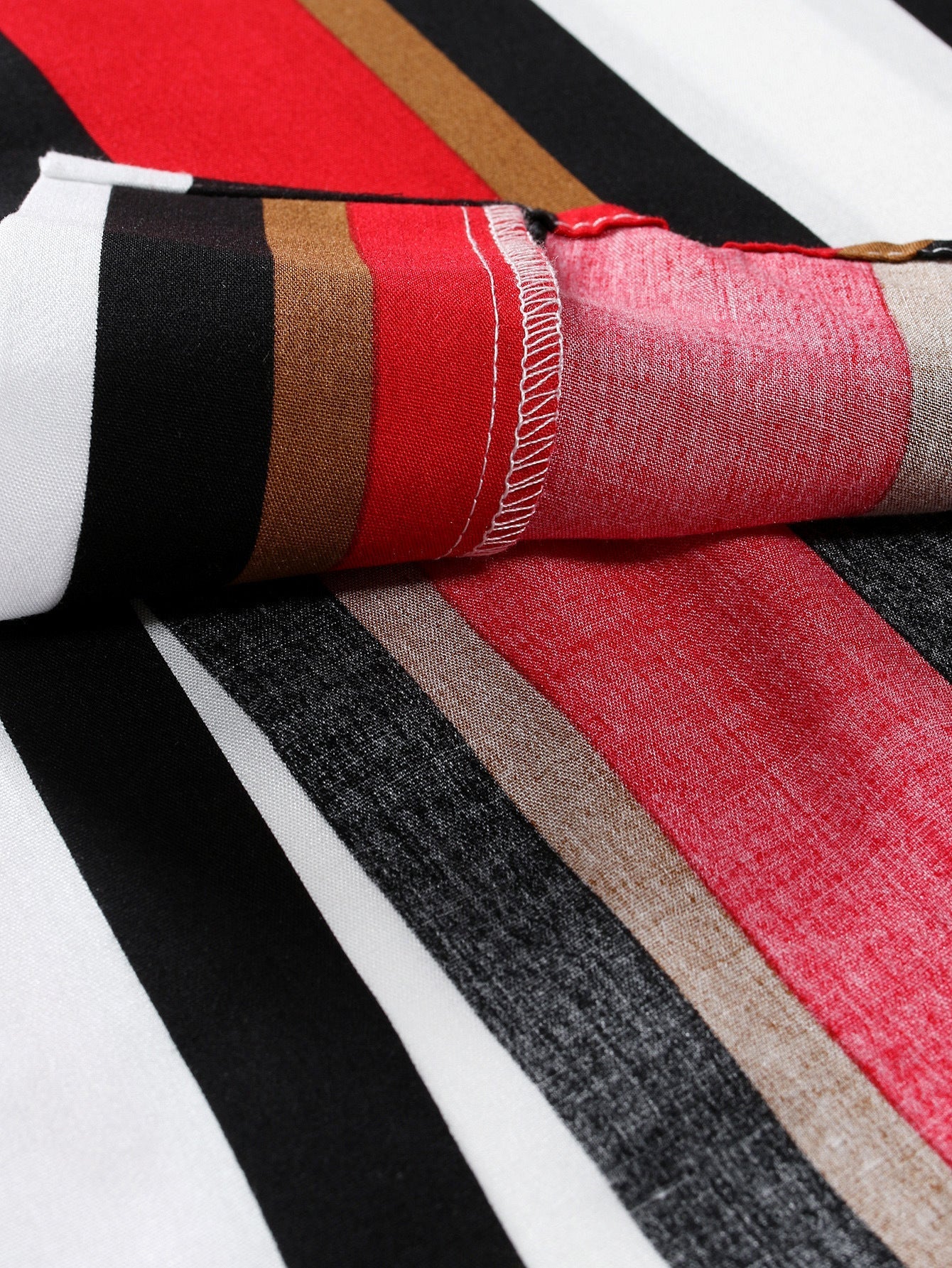 Arno® | Colorful Striped Print Revere Shirt - Image 9