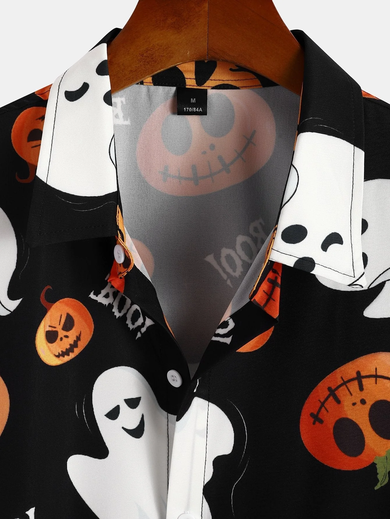 Arnold® | Scary Ghost Pumpkin Print Shirt - Image 3