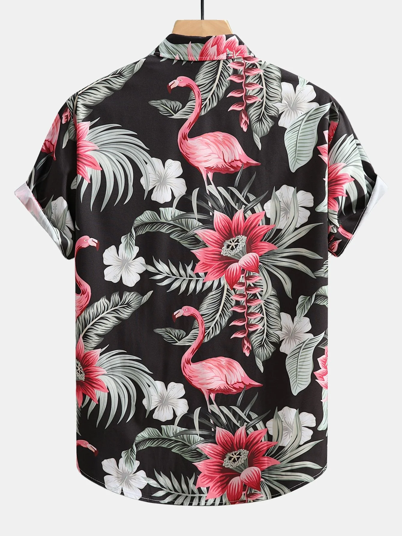 Arnoud® | Flamingo Flower Print Button Up Shirt - Image 2