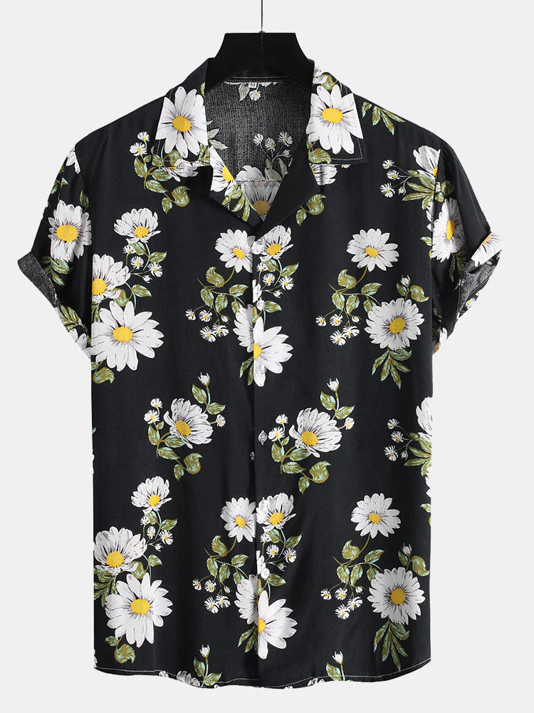 Arquipo® | Sunflower Print Revere Shirt - Image 3