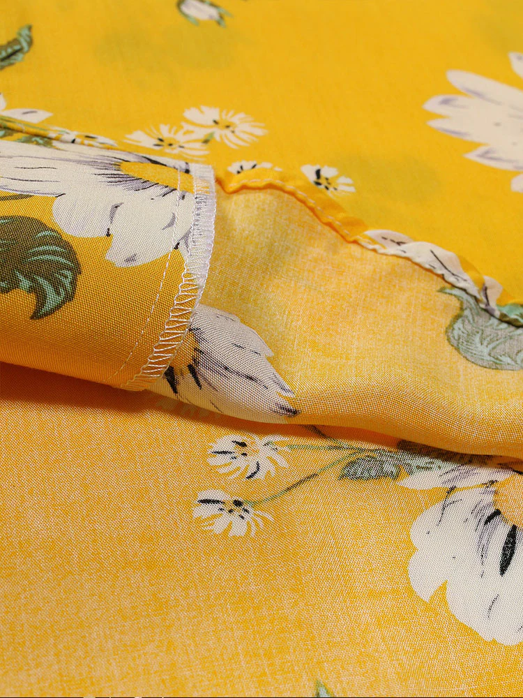 Arquipo® | Sunflower Print Revere Shirt - Image 8