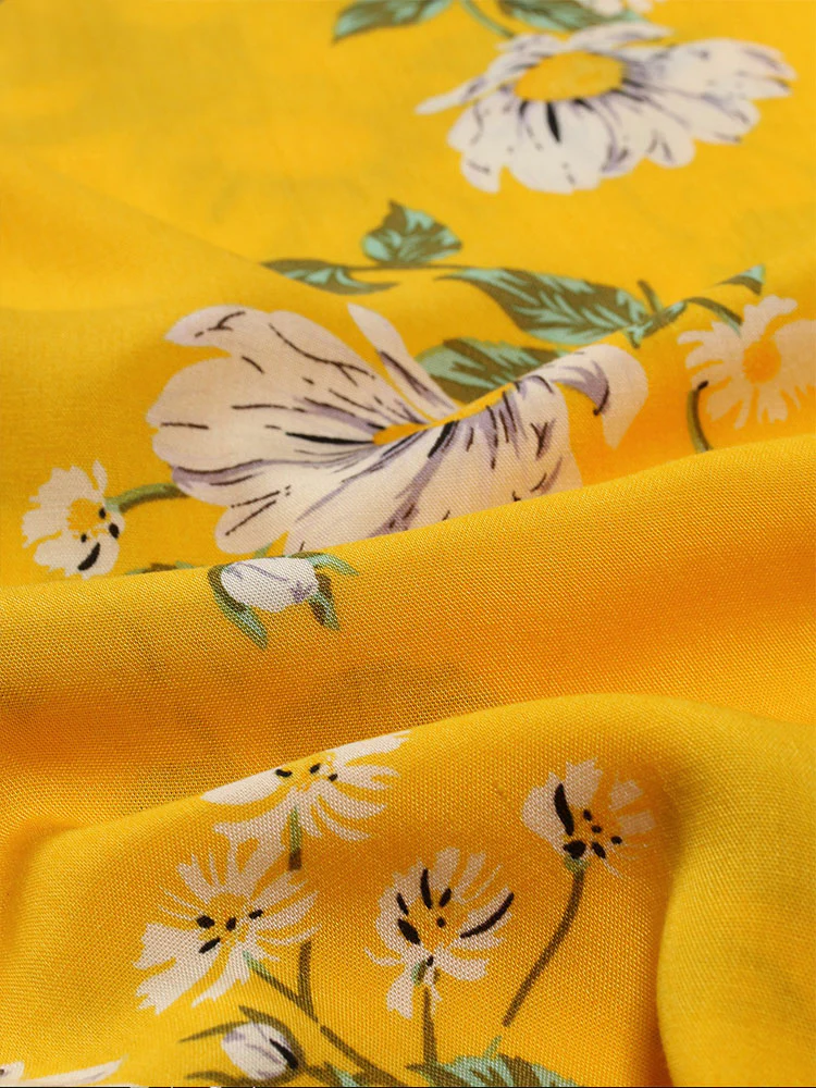 Arquipo® | Sunflower Print Revere Shirt - Image 9