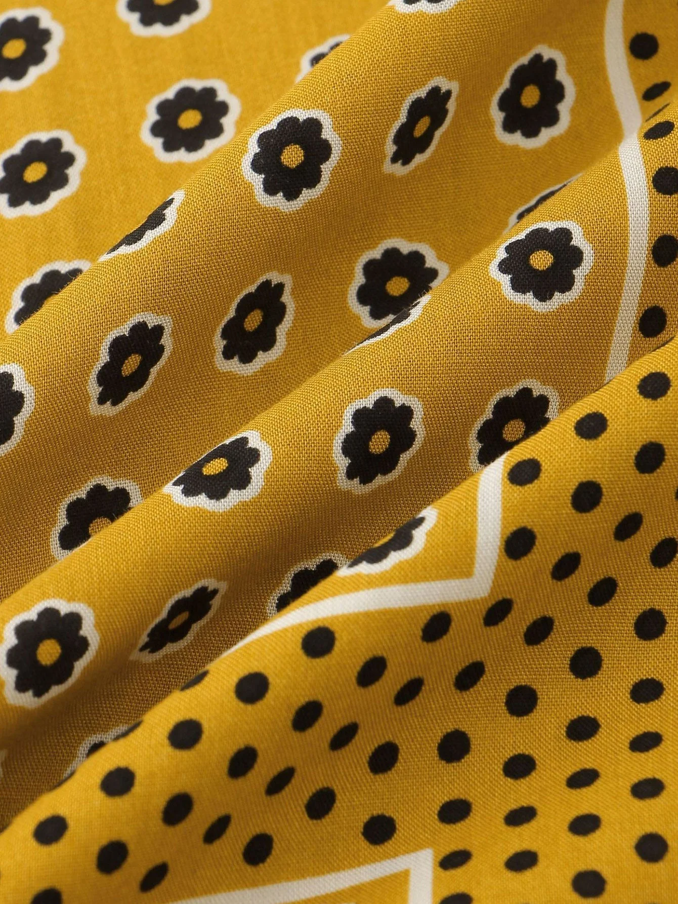 Arsen® | Polka Dot Floral Print Button Up Shirt - Image 11