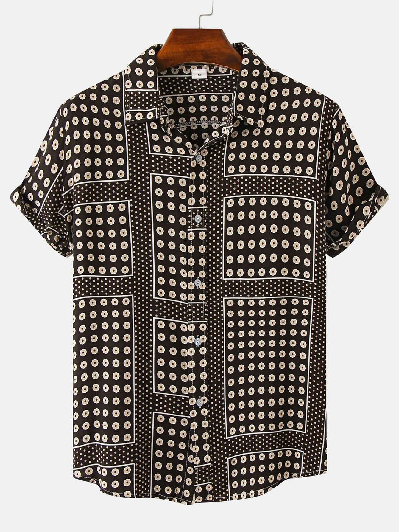 Arsen® | Polka Dot Floral Print Button Up Shirt - Image 3