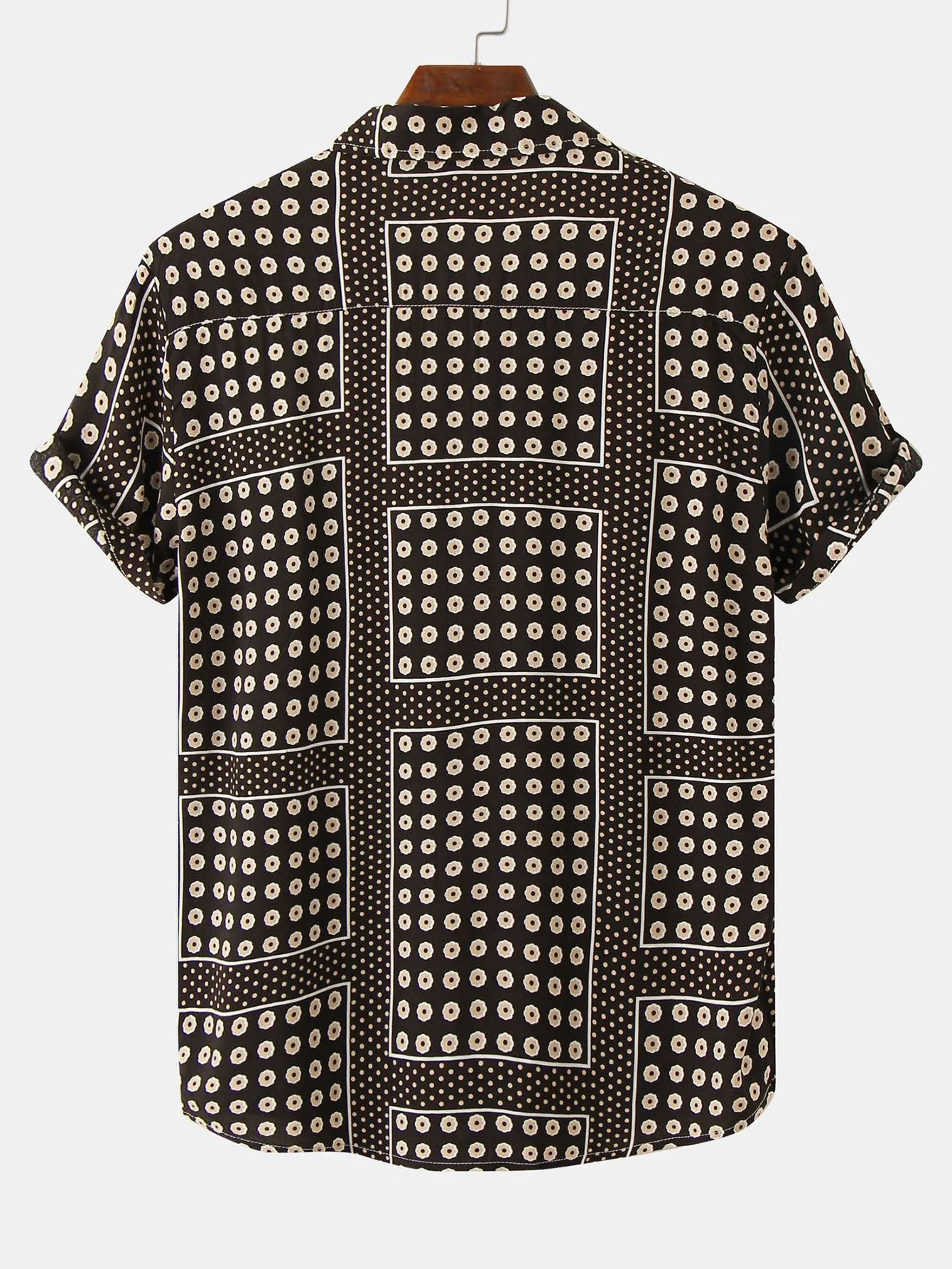 Arsen® | Polka Dot Floral Print Button Up Shirt - Image 4