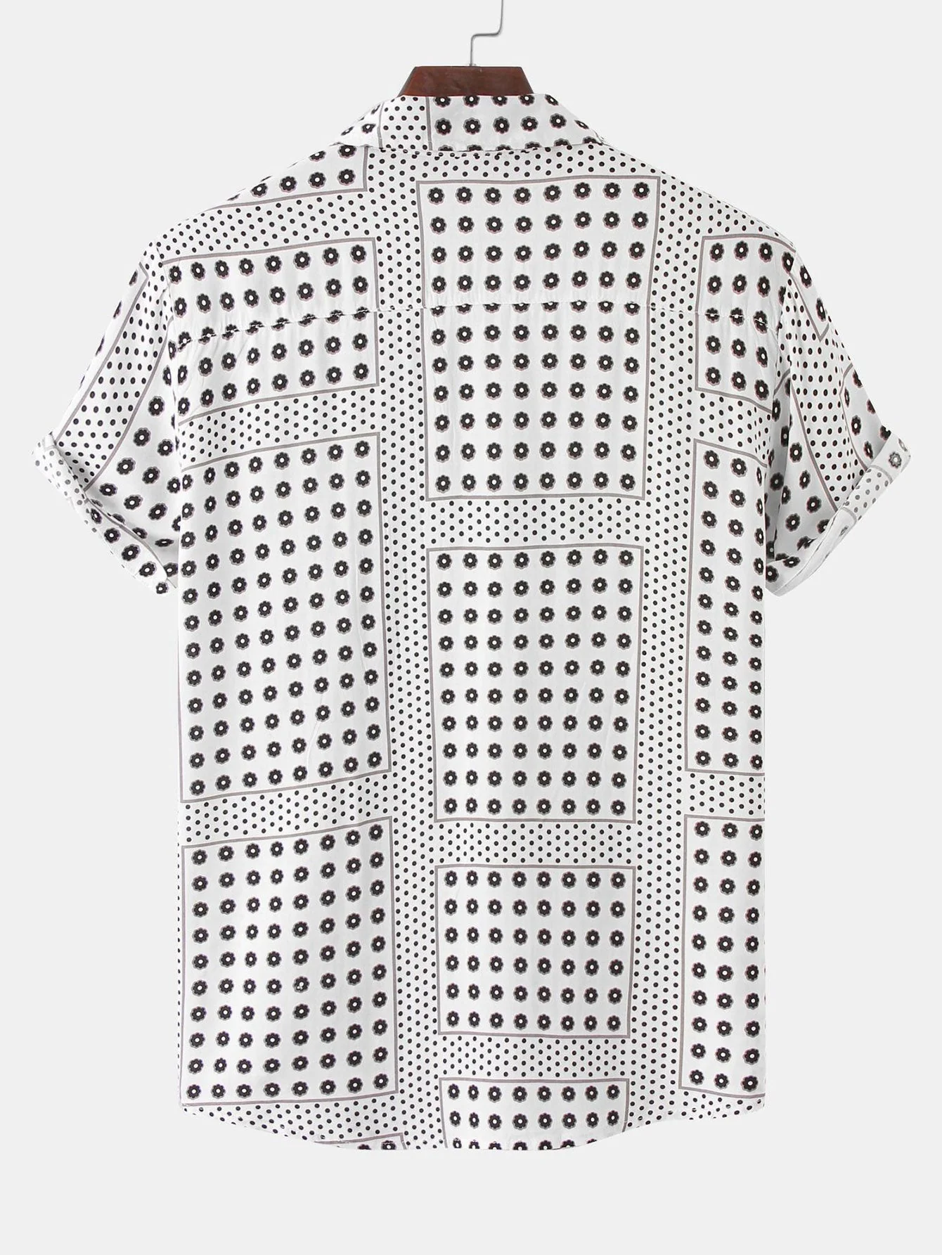 Arsen® | Polka Dot Floral Print Button Up Shirt - Image 6