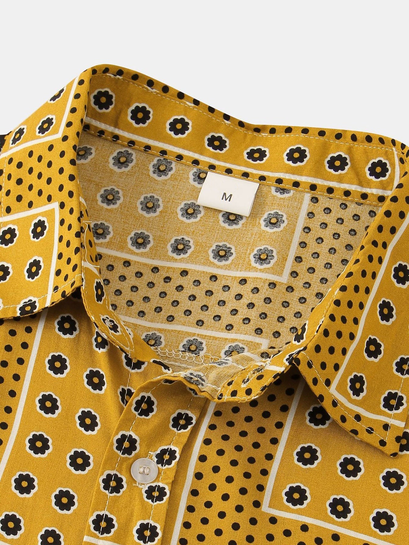 Arsen® | Polka Dot Floral Print Button Up Shirt - Image 7