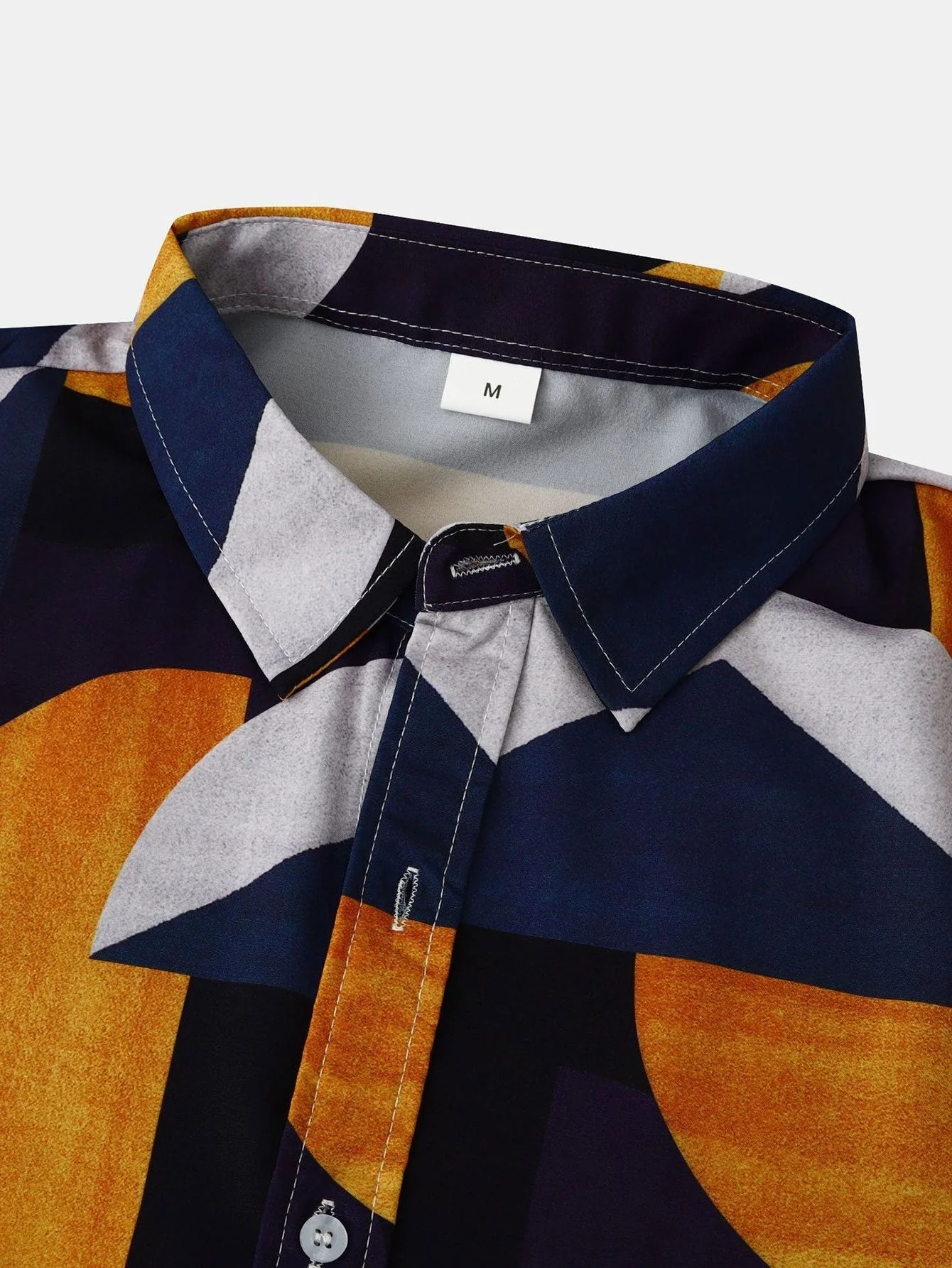 Artemio® | Geometry Print Button Up Shirt - Image 3