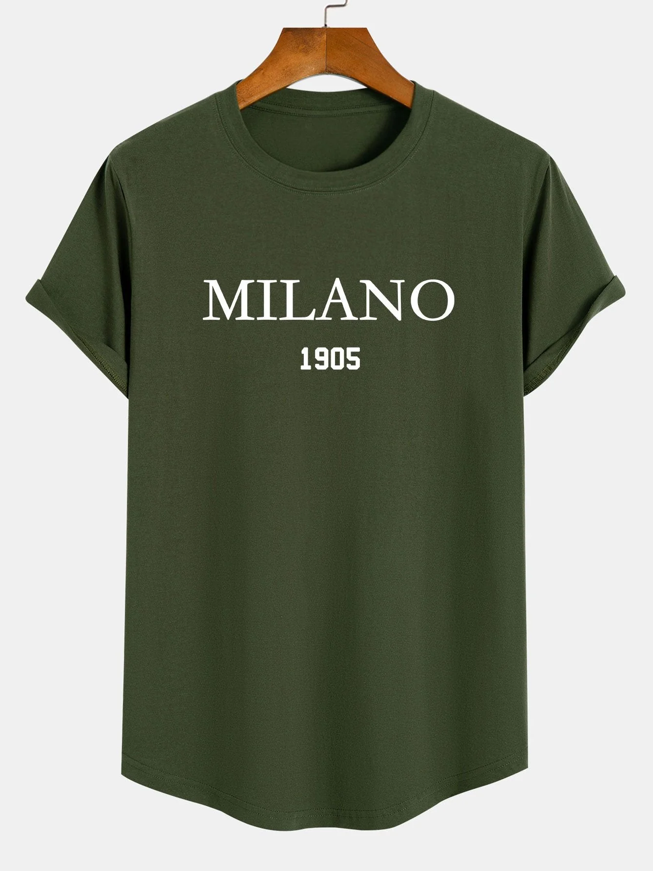 Arthur® | Milano Slogan Print Cotton Arc Hem T-Shirt - Image 2