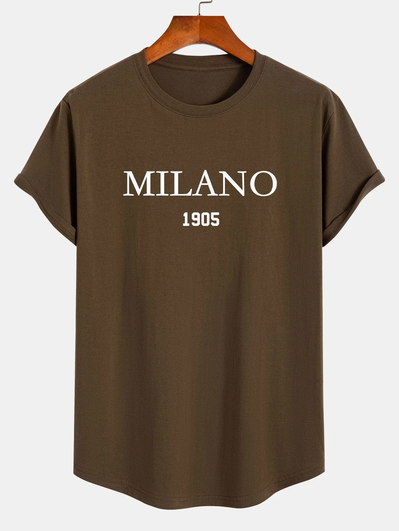 Arthur® | Milano Slogan Print Cotton Arc Hem T-Shirt - Image 5