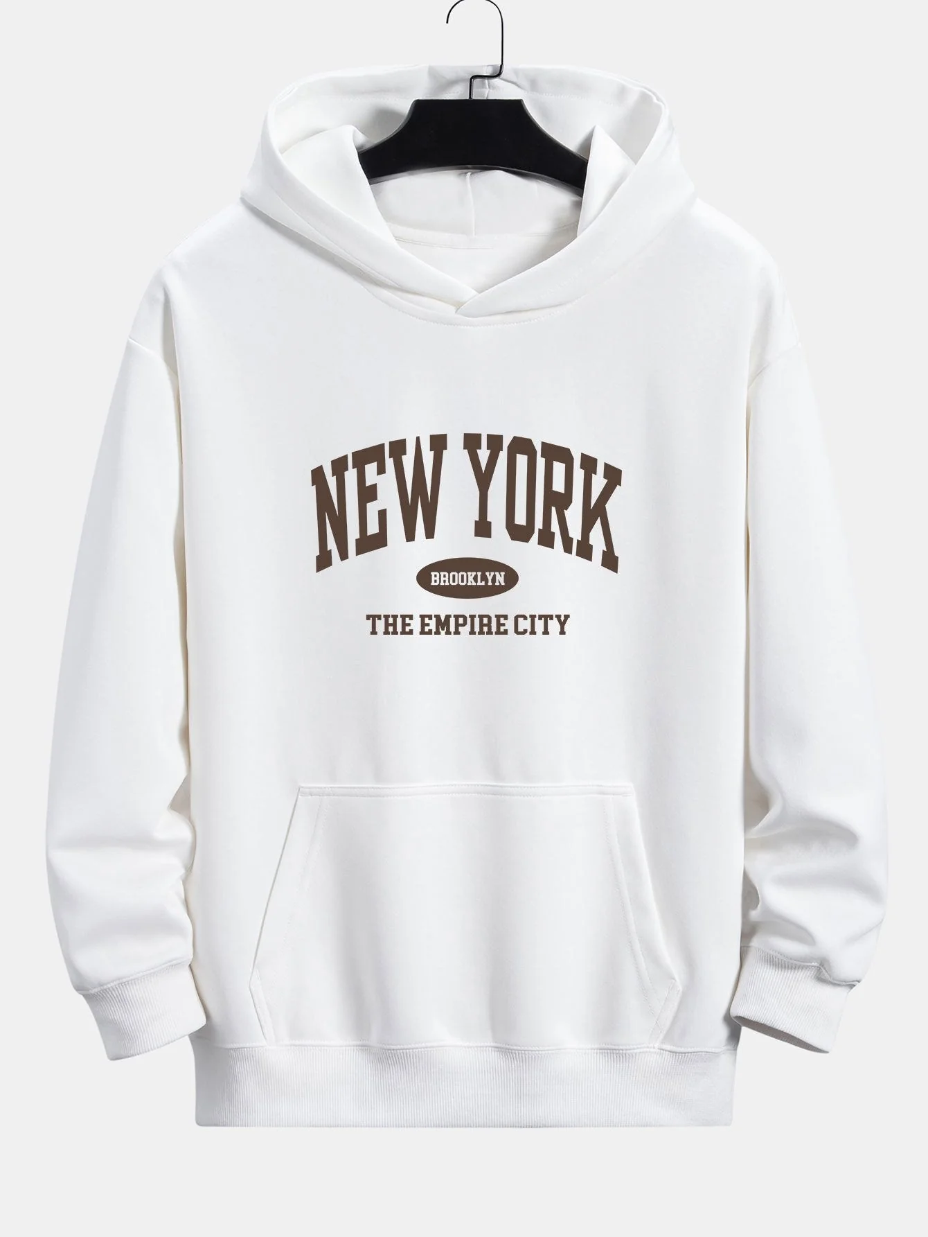 Arthur | New York Slogan Print Relax Fit Hoodie - Image 2