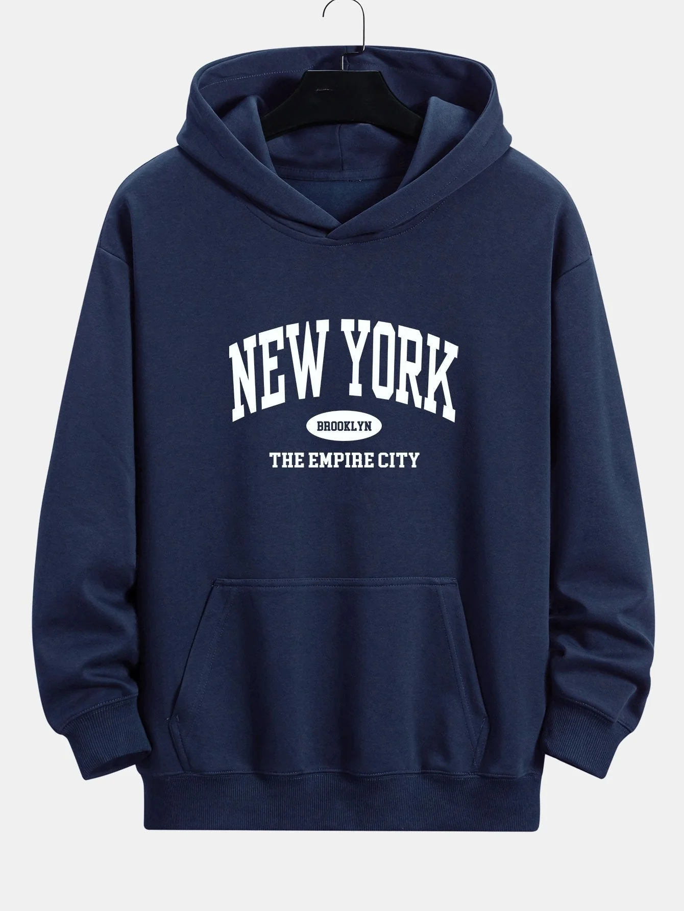 Arthur | New York Slogan Print Relax Fit Hoodie - Image 6