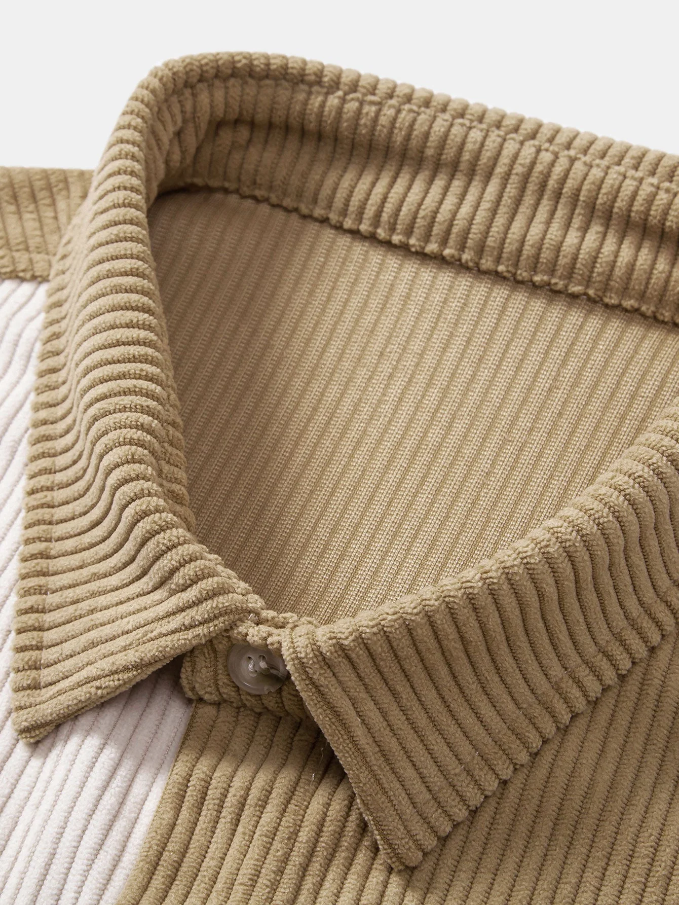 Arturo® | Colorblock Button Up Corduroy Shirt - Image 3