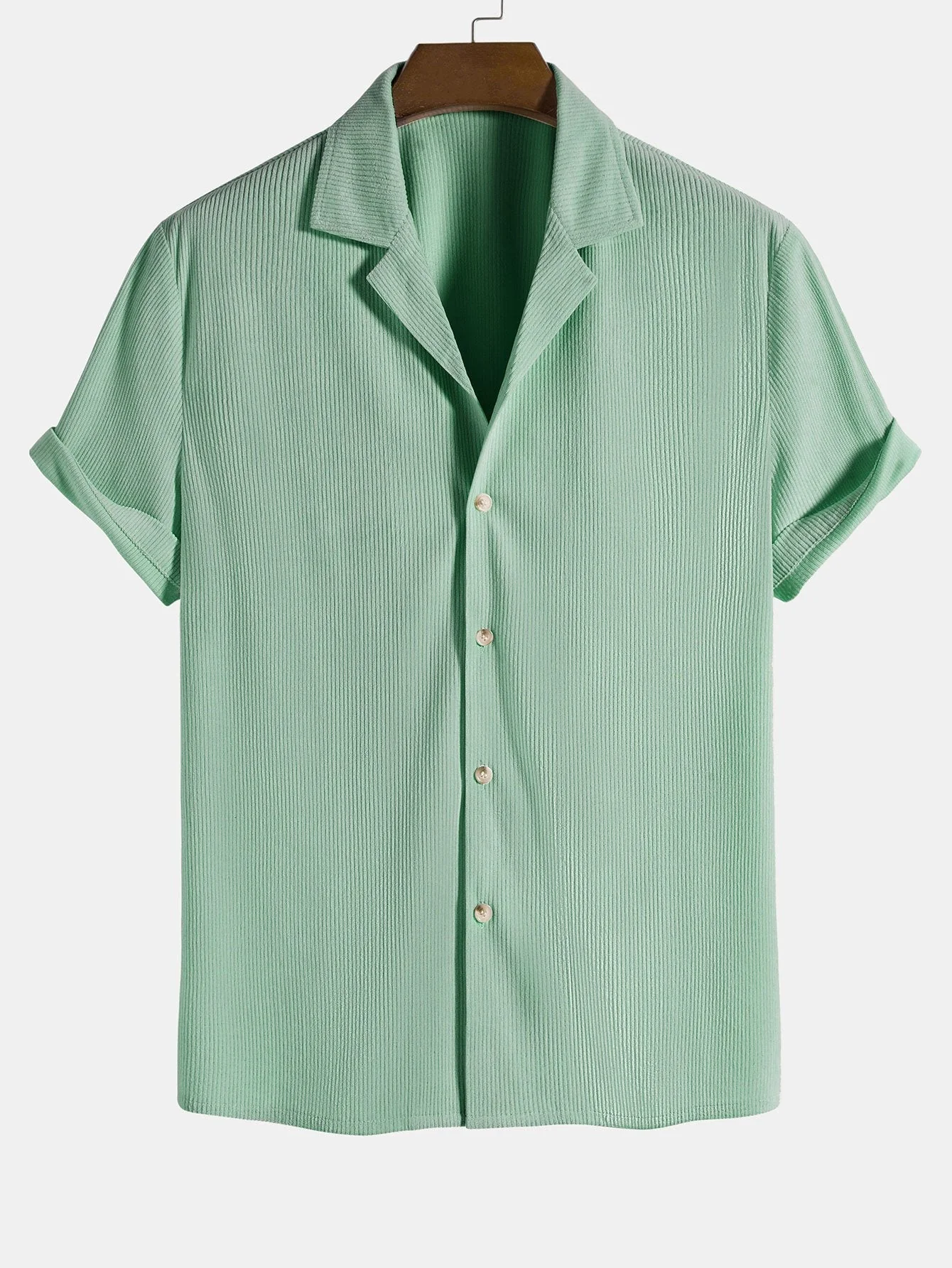 Arturo® | Short Sleeve Corduroy Revere Shirt - Image 3