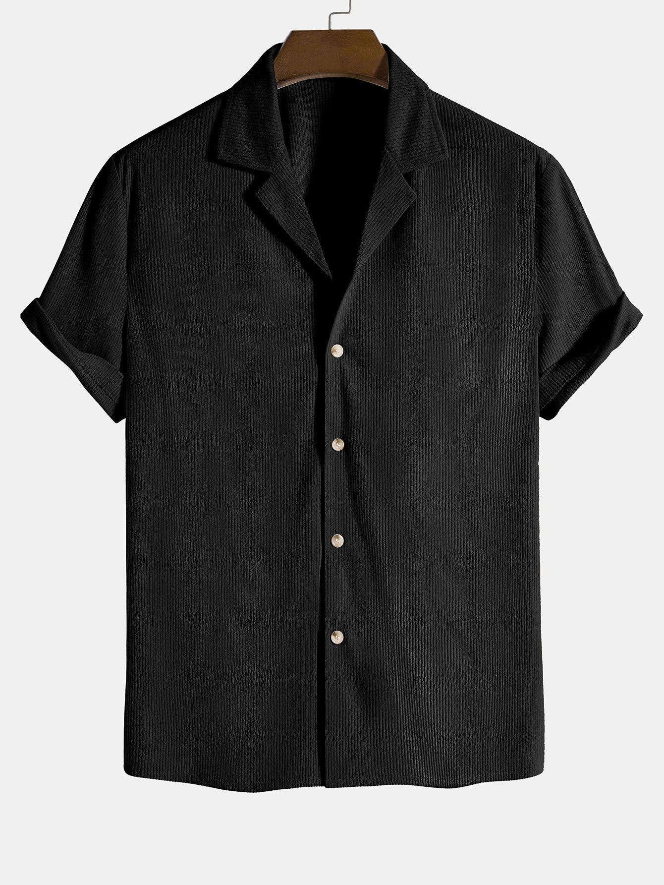 Arturo® | Short Sleeve Corduroy Revere Shirt - Image 5