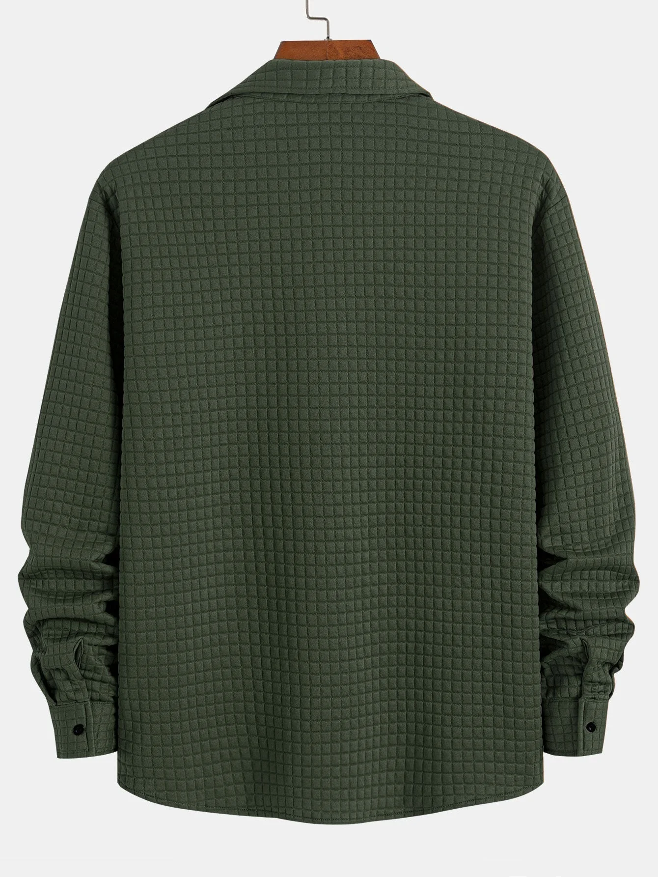 Arturo® | Waffle Button Up Shirt & Drawstring Corduroy Cargo Jogger Pants - Image 10