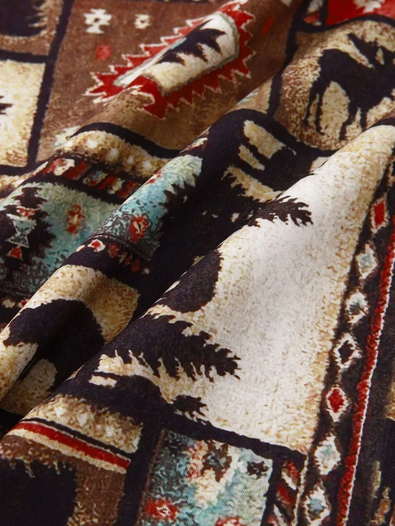 Arty® | Aztec Patch Print Shirt - Image 5