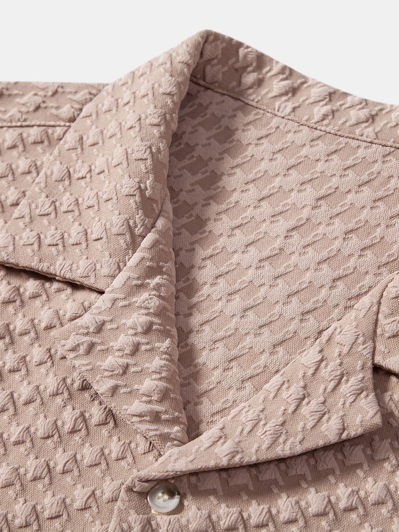 Artzi® | Houndstooth Jacquard Cuban Shirt - Image 3
