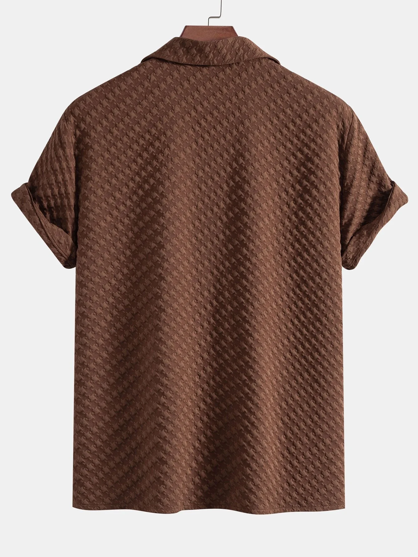 Artzi® | Houndstooth Jacquard Cuban Shirt - Image 7