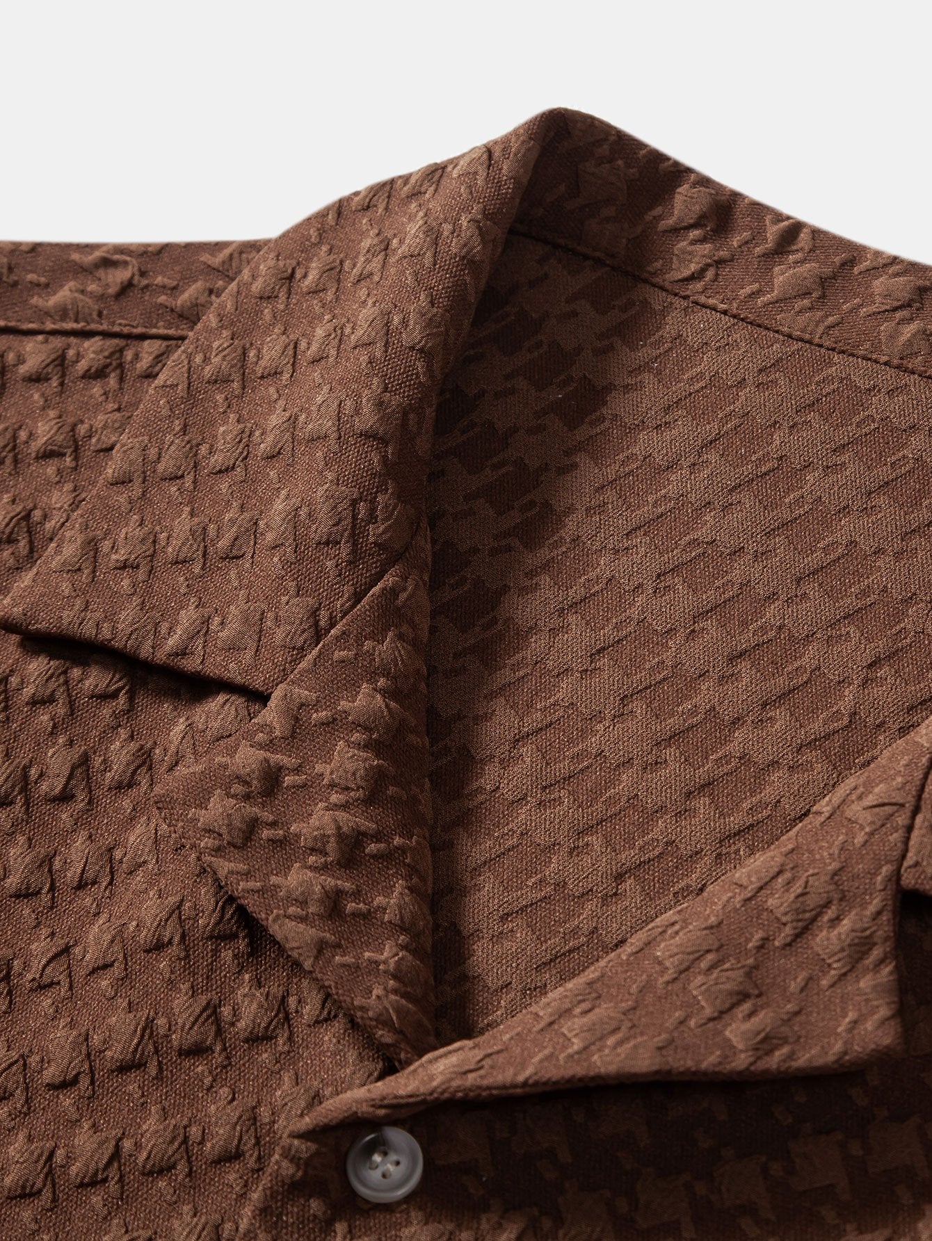 Artzi® | Houndstooth Jacquard Cuban Shirt - Image 8
