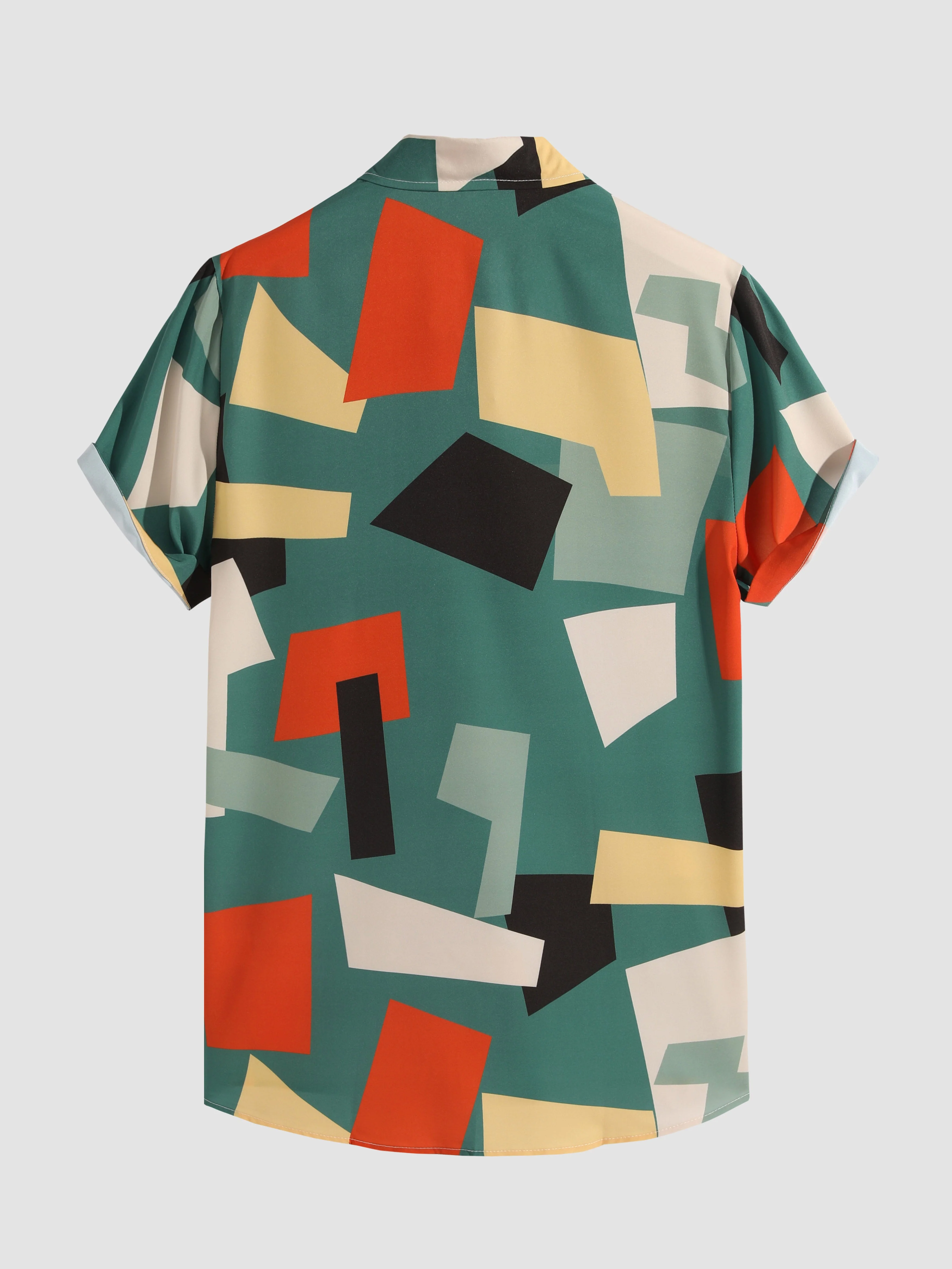 Arvad® | Geometric Color Block Print Button Up Shirt - Image 4