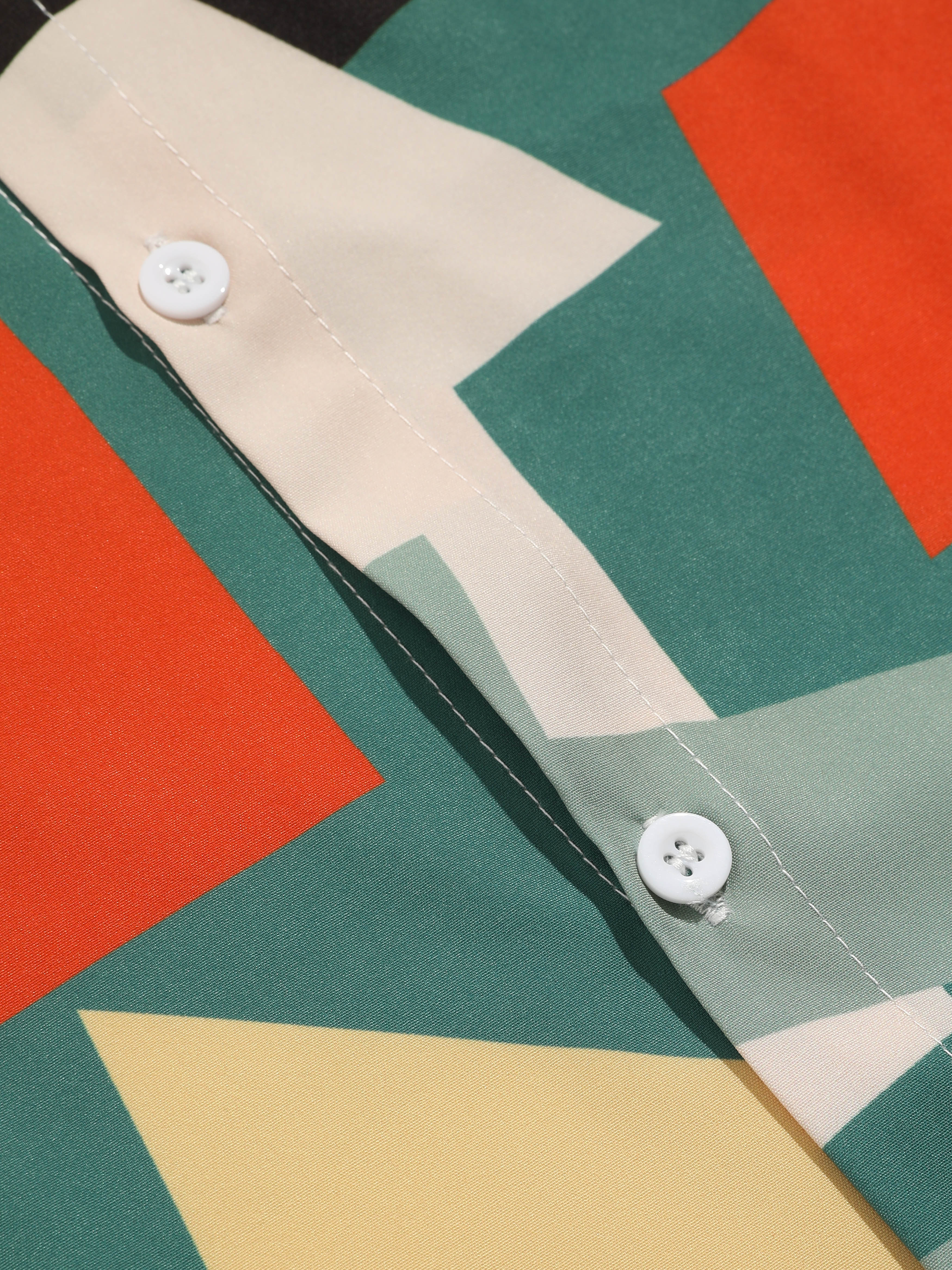 Arvad® | Geometric Color Block Print Button Up Shirt - Image 7