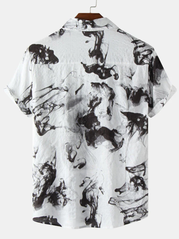 Arvan® | Ink Painting Short Sleeve Shirts - Image 4