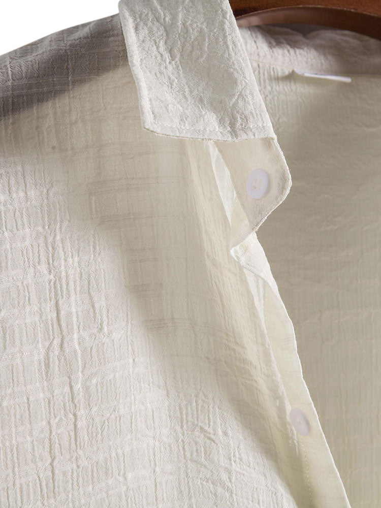 Arvy® | Textured Fabric Short Sleeve Shirt - Image 12