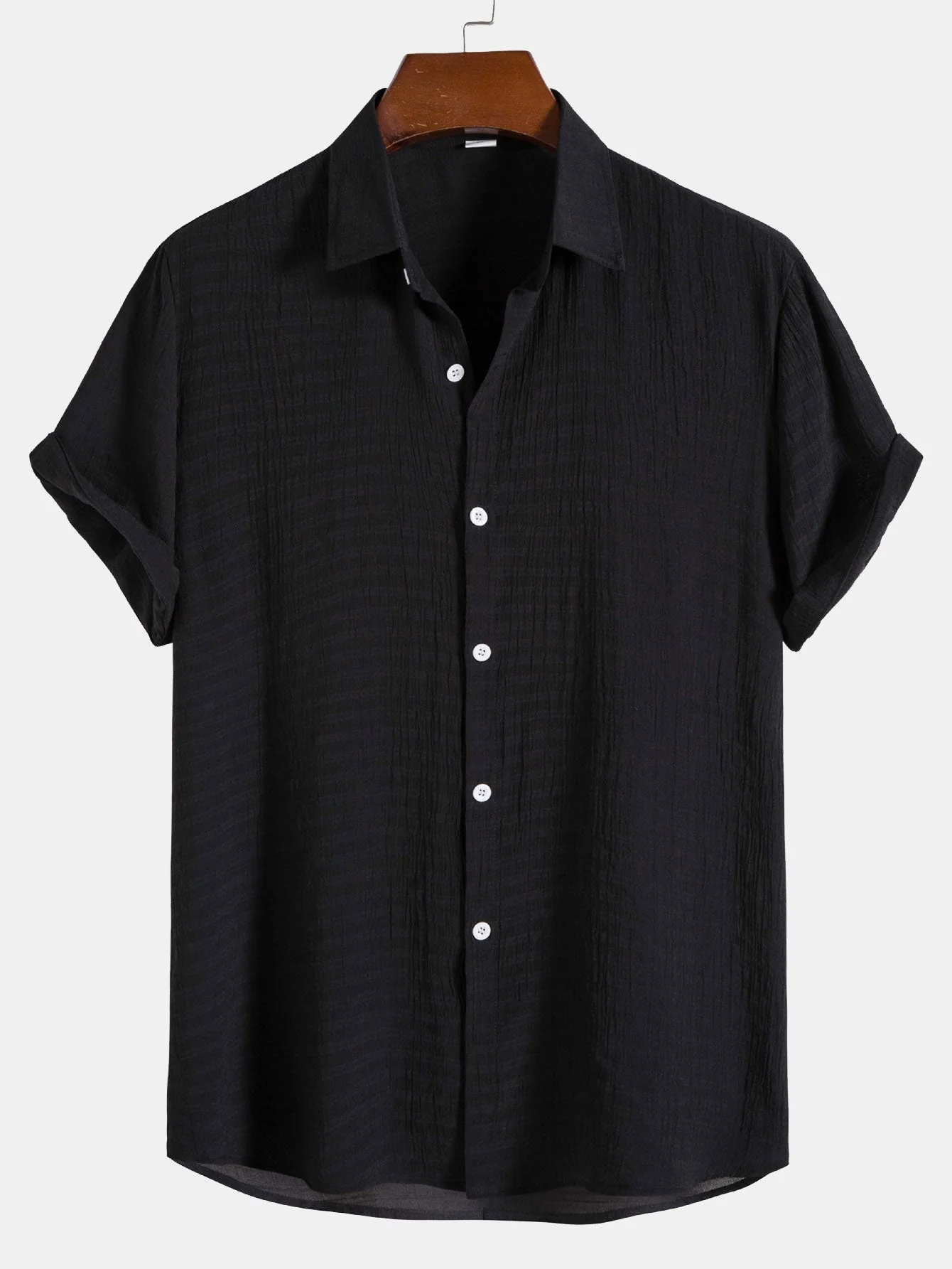 Arvy® | Textured Fabric Short Sleeve Shirt - Image 4