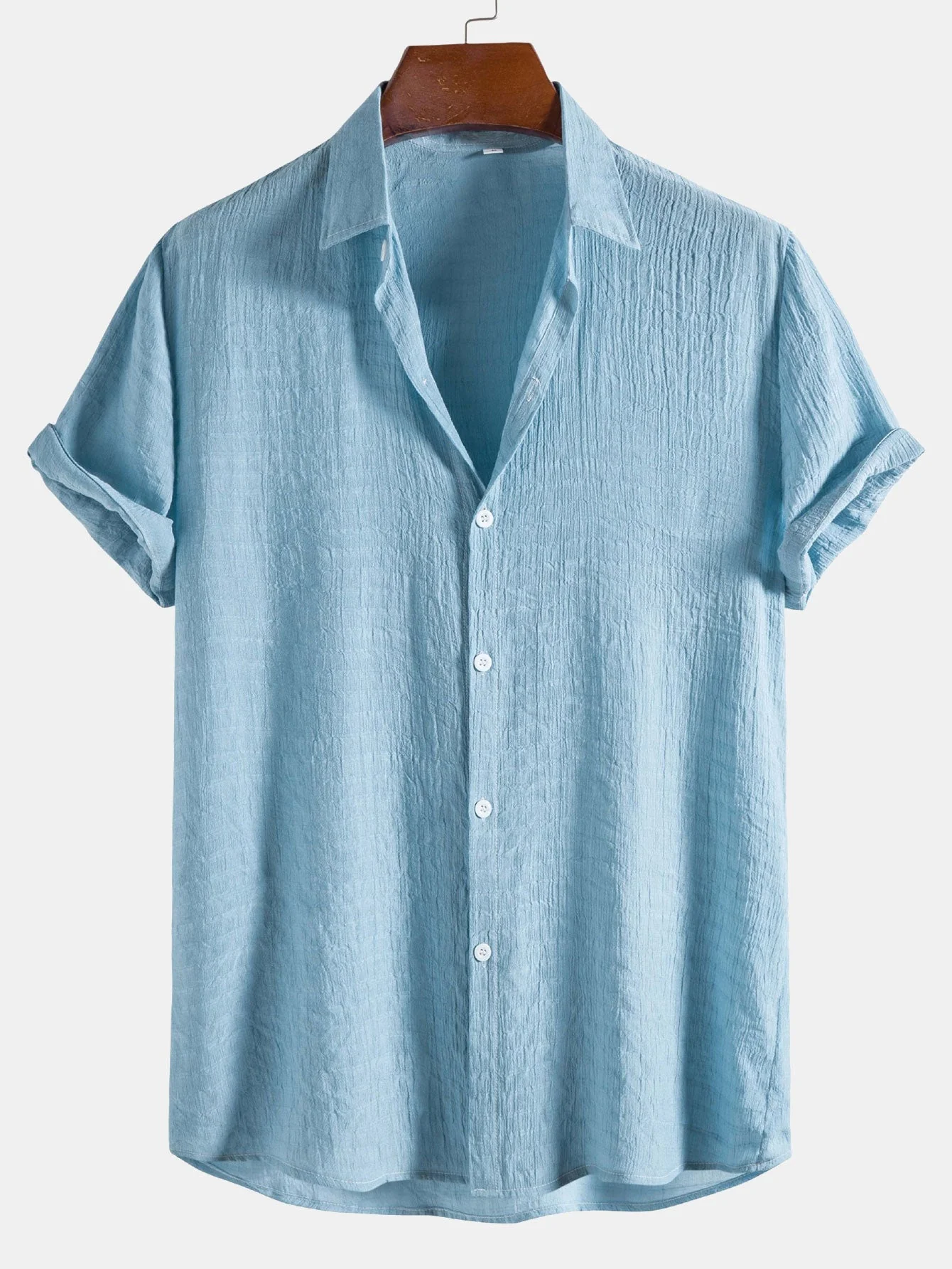 Arvy® | Textured Fabric Short Sleeve Shirt - Image 6