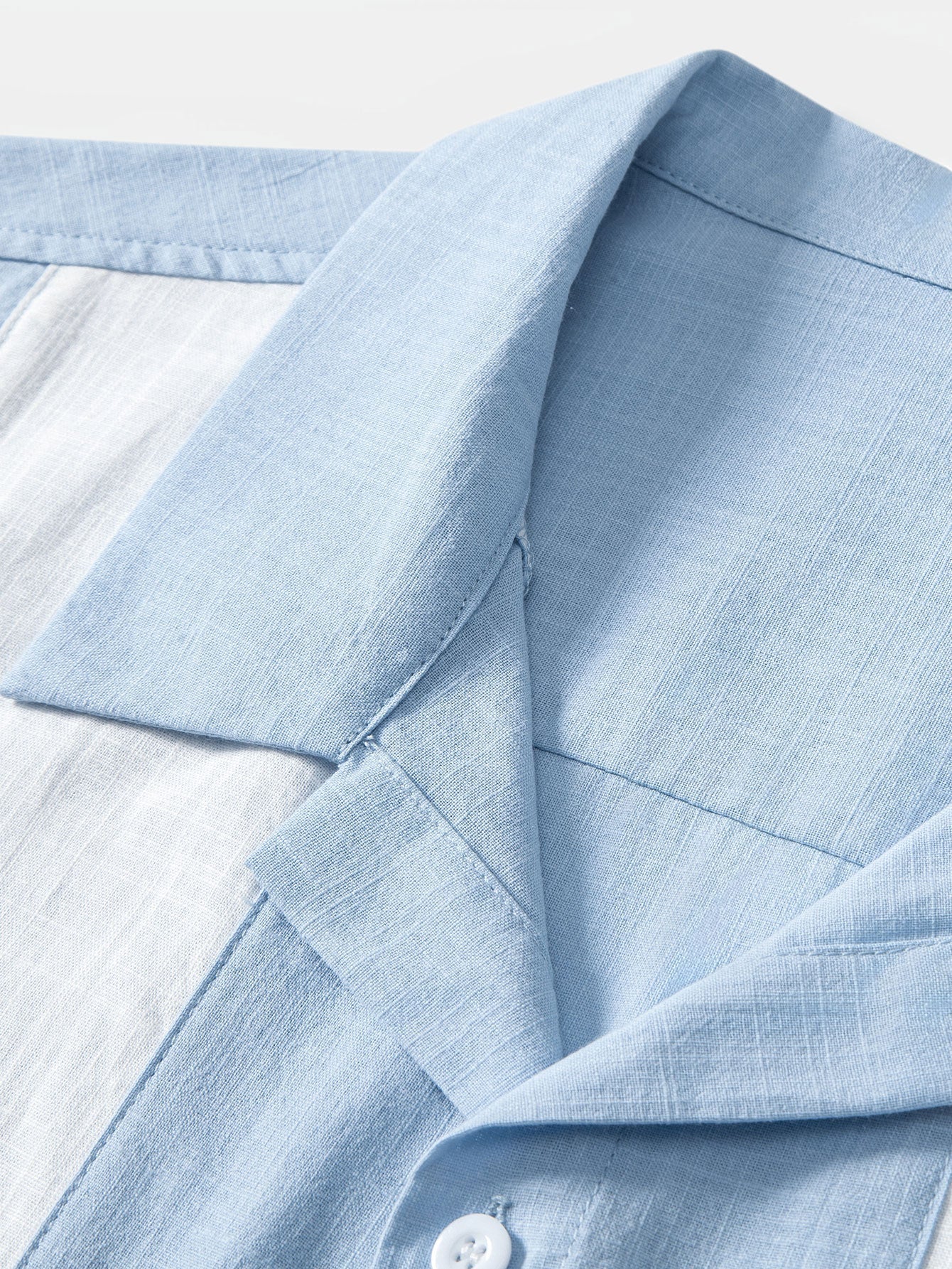 Aryeh® | Linen Look Patchwork Bowling Shirt - Image 8