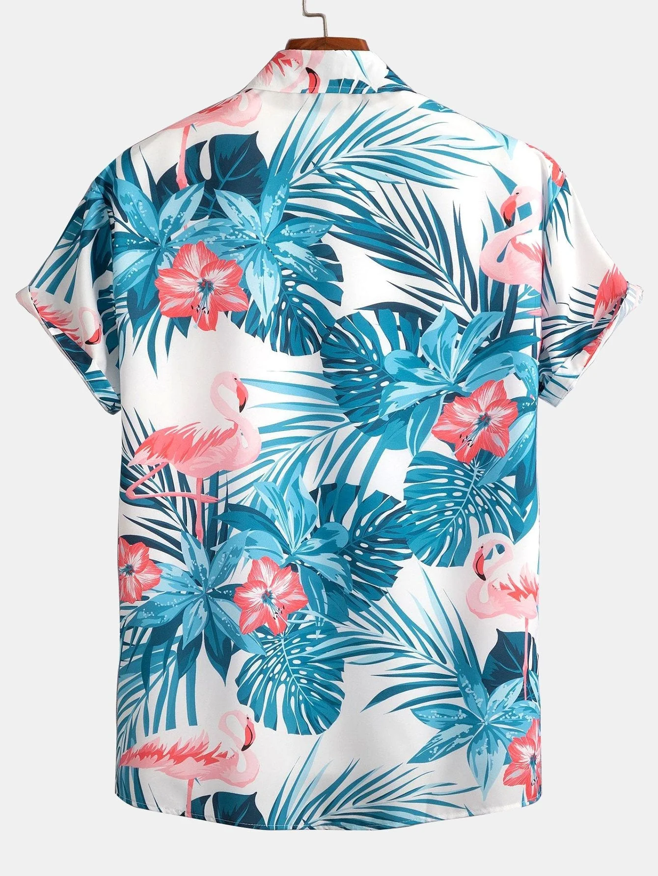 Asbjorn® | Flamingo Tropical Print Button Up Shirt - Image 4