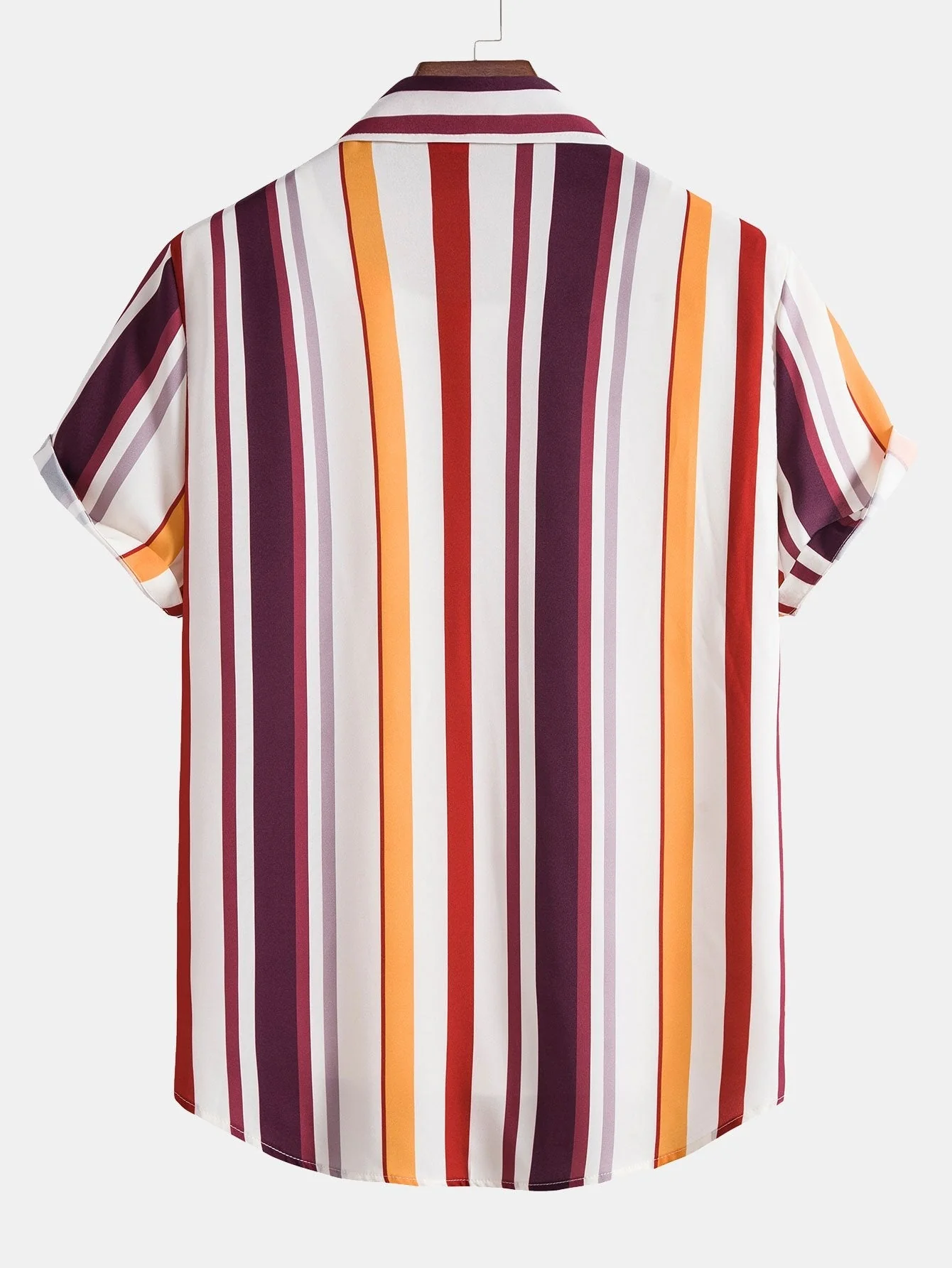 Asher® | Colorful Stripe Print Button Up Shirt - Image 2