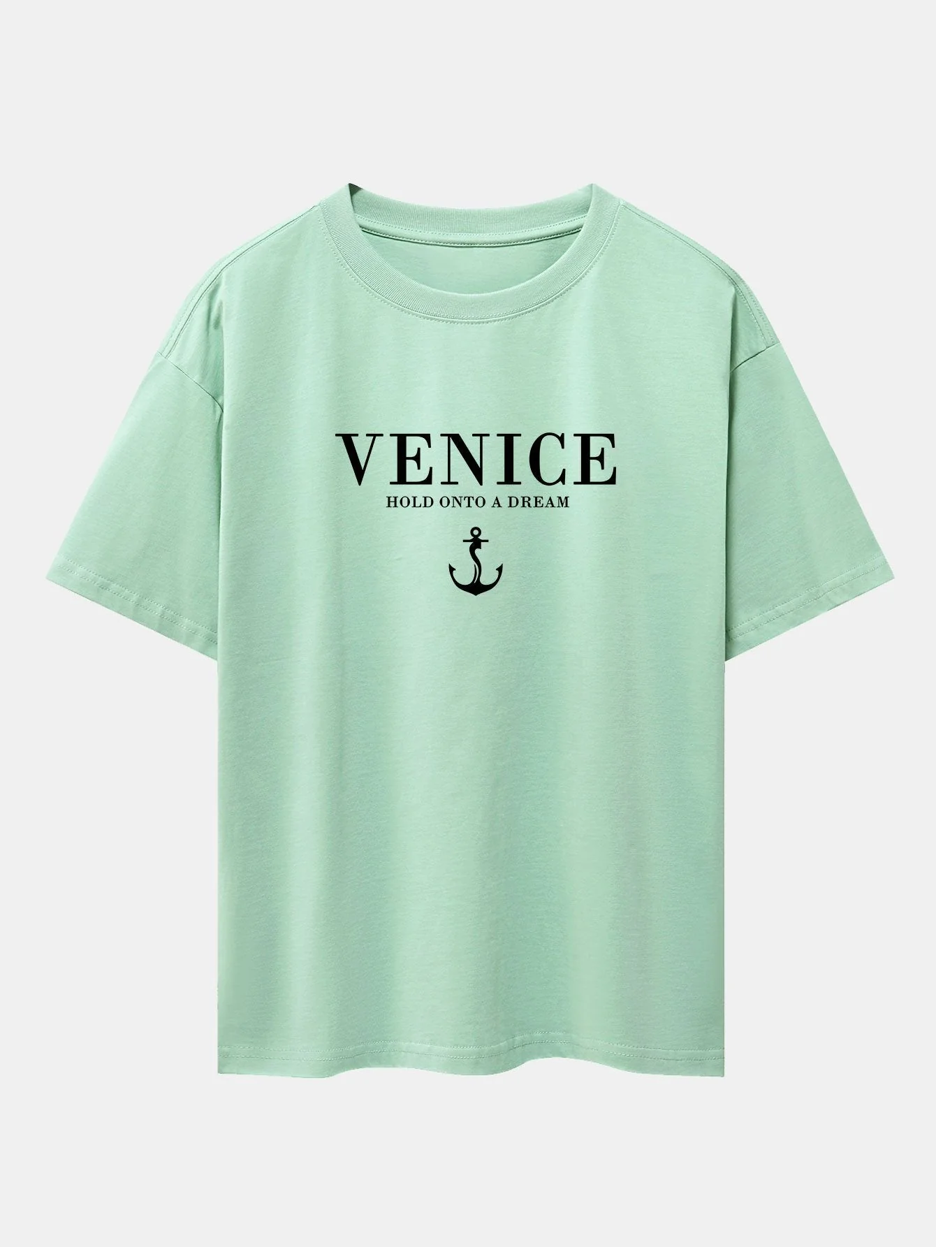 Asher® | Venice Anchor Print Drop Shoulder Oversize T-Shirt - Image 12