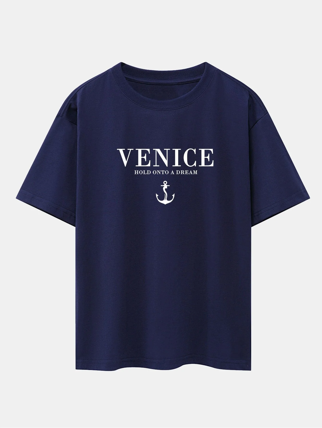 Asher® | Venice Anchor Print Drop Shoulder Oversize T-Shirt - Image 13