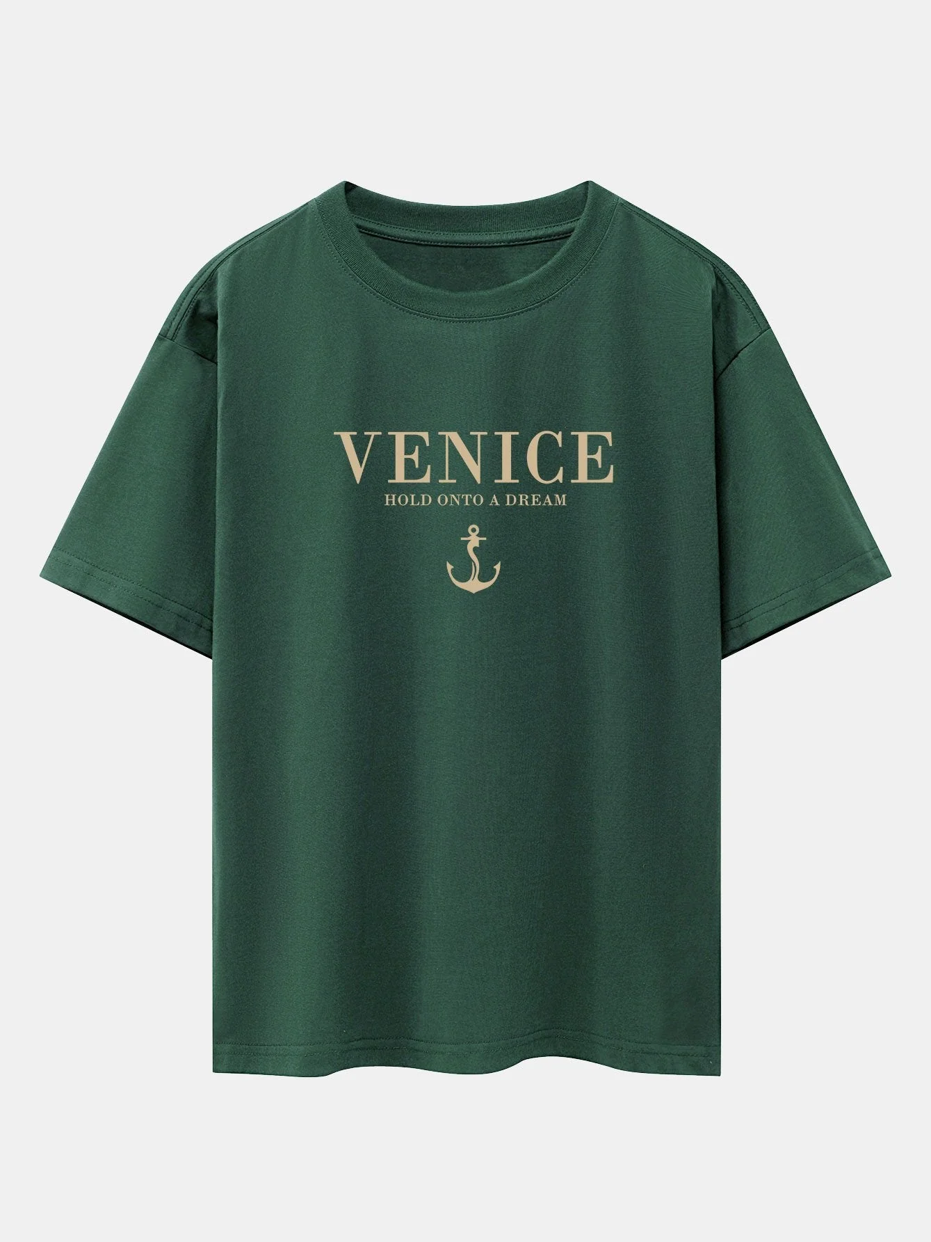 Asher® | Venice Anchor Print Drop Shoulder Oversize T-Shirt - Image 4