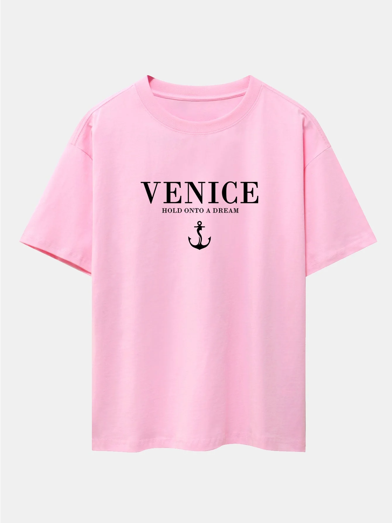 Asher® | Venice Anchor Print Drop Shoulder Oversize T-Shirt - Image 8