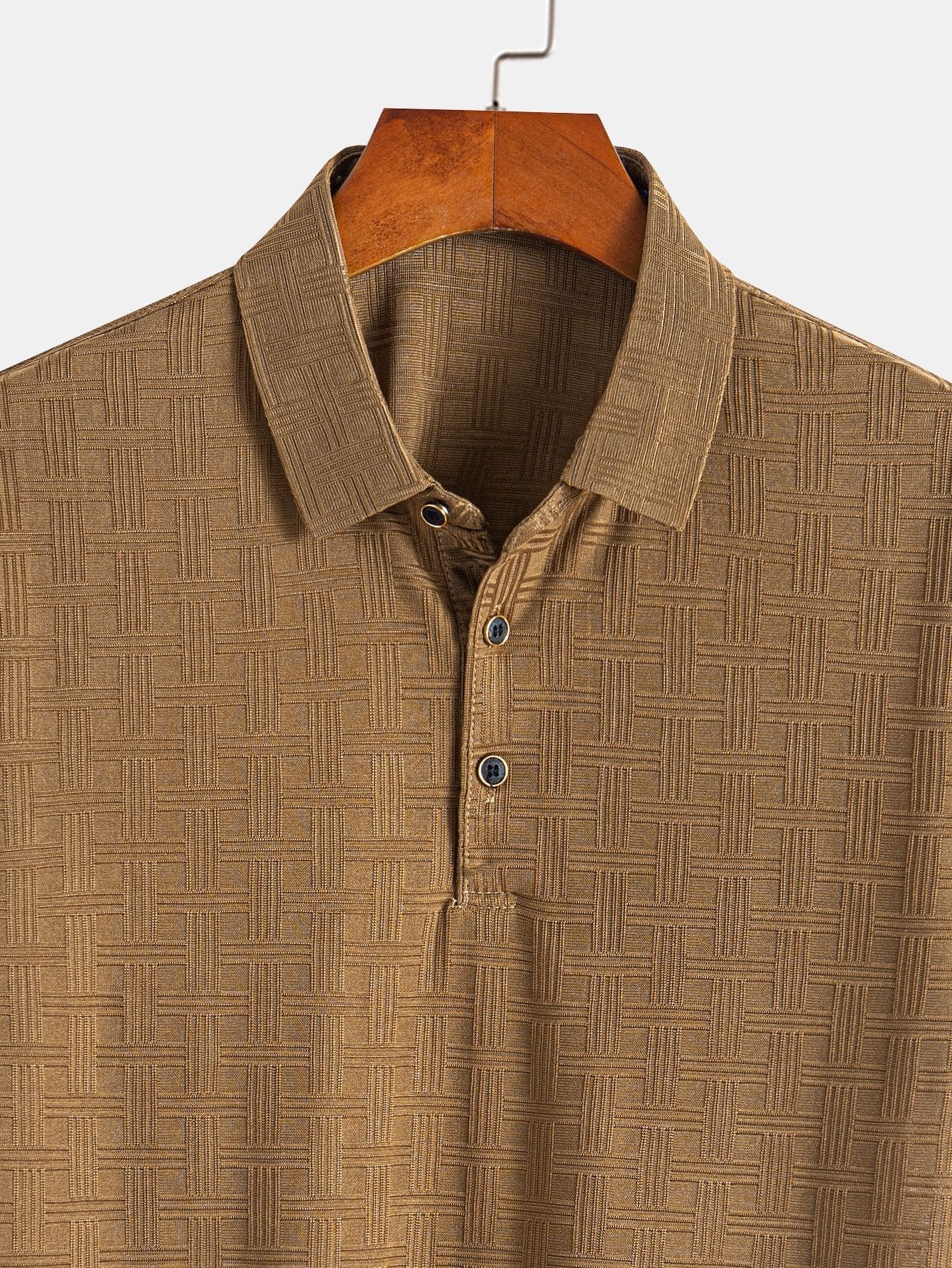 Asher | Short Sleeve Knitted Textured Polo - Image 9
