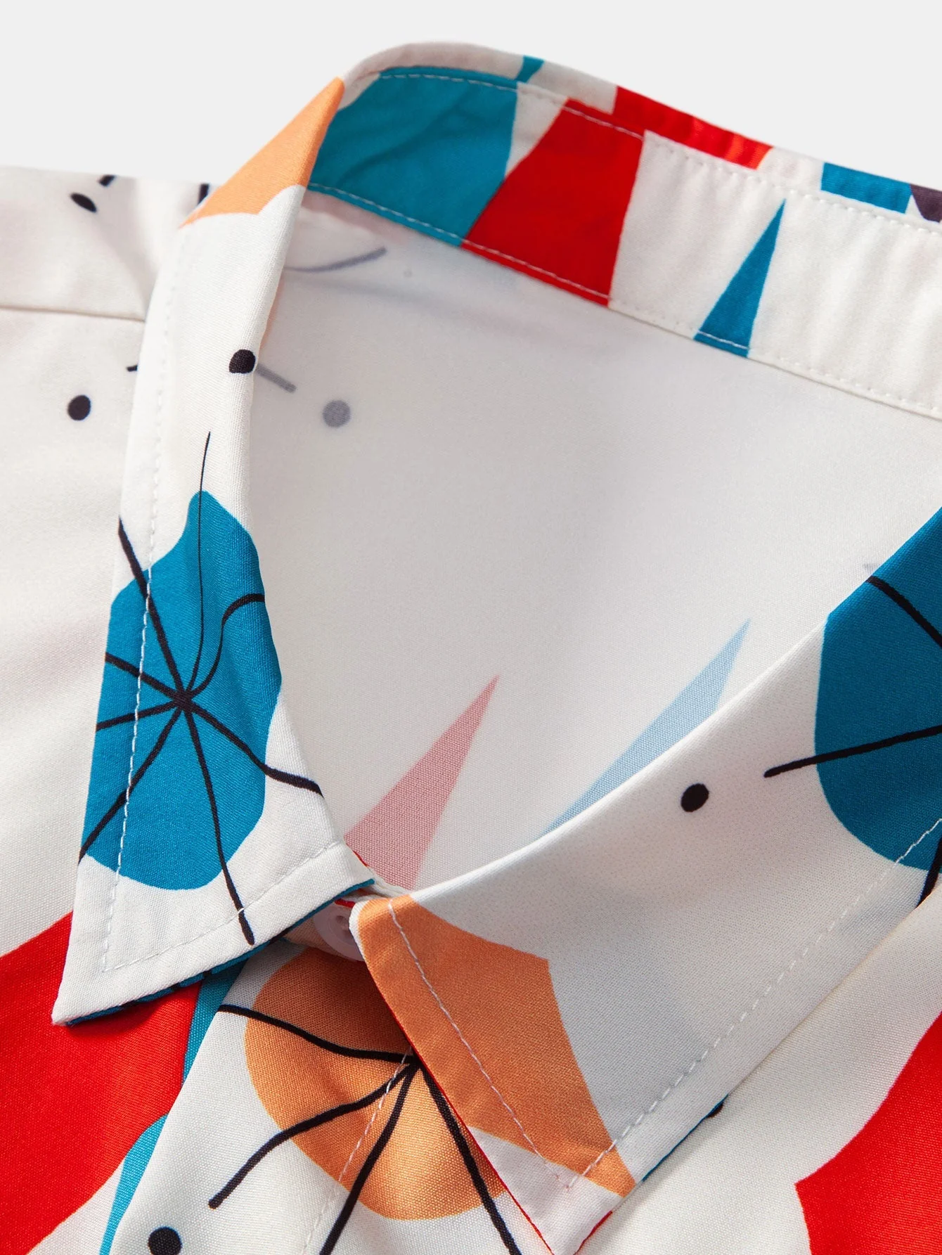 Ashok® | Atomic Geometric Print Button Up Shirt - Image 3