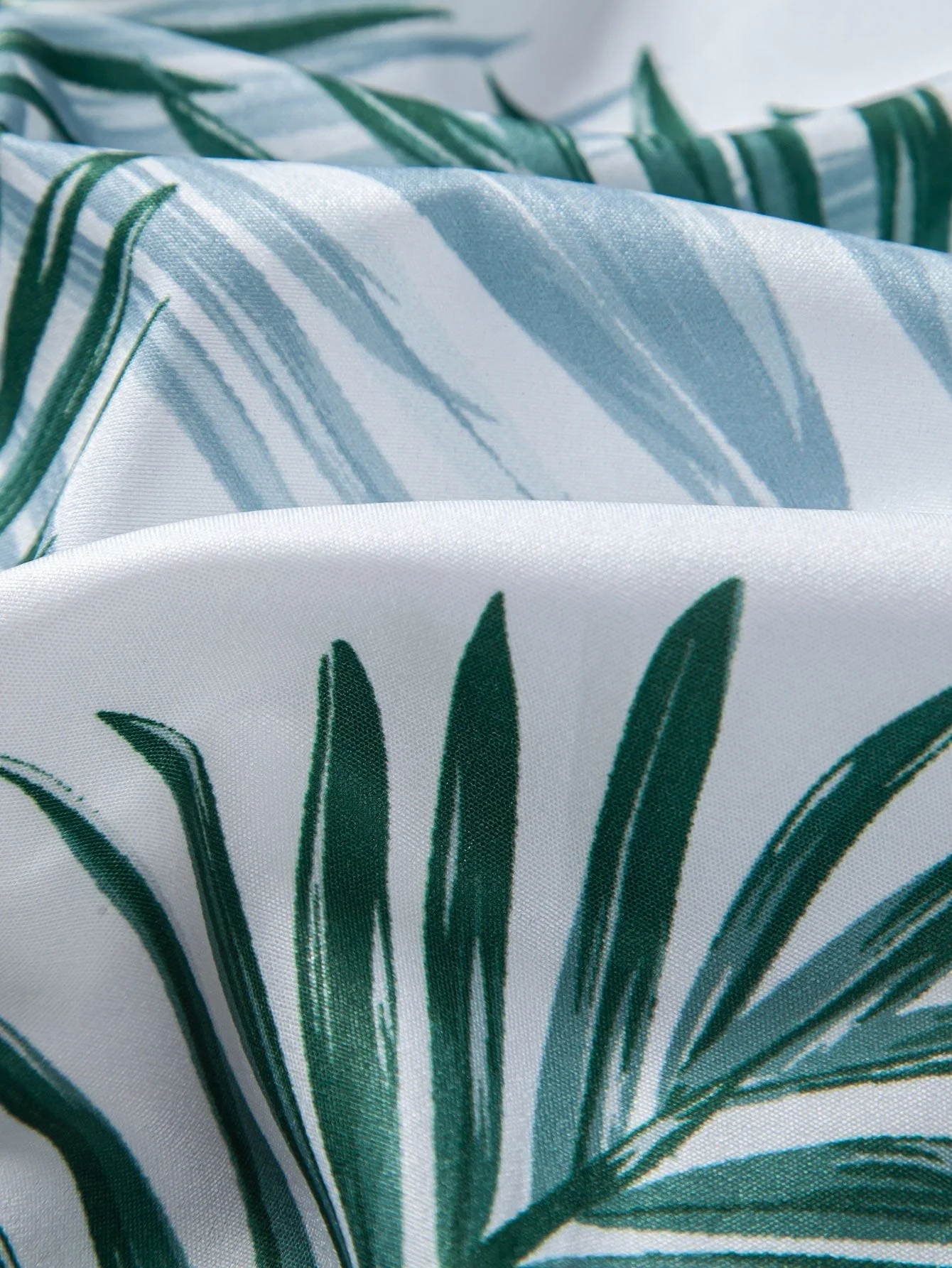 Ashton® | Leaf Print Button Up Shirt - Image 4
