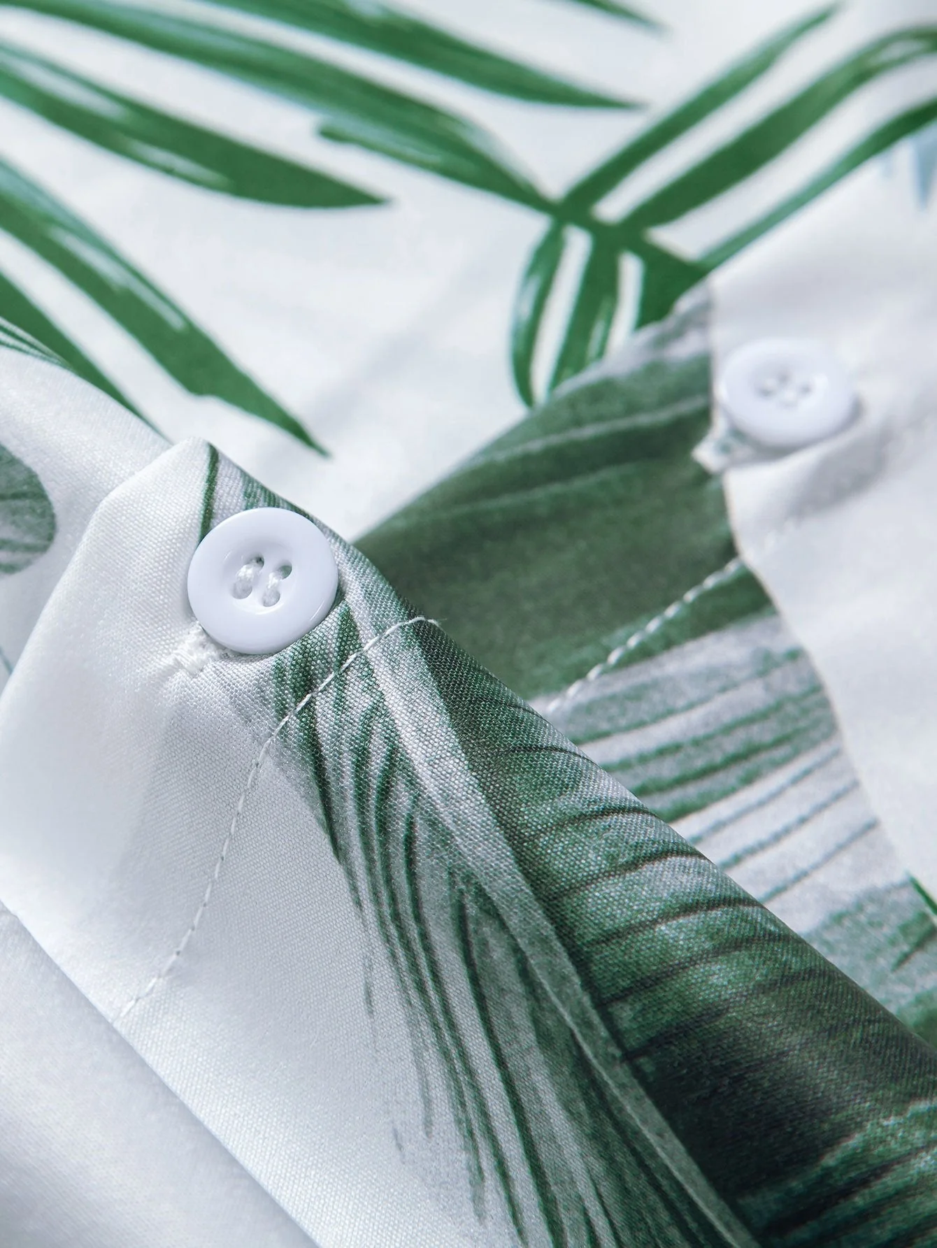 Ashton® | Leaf Print Button Up Shirt - Image 5