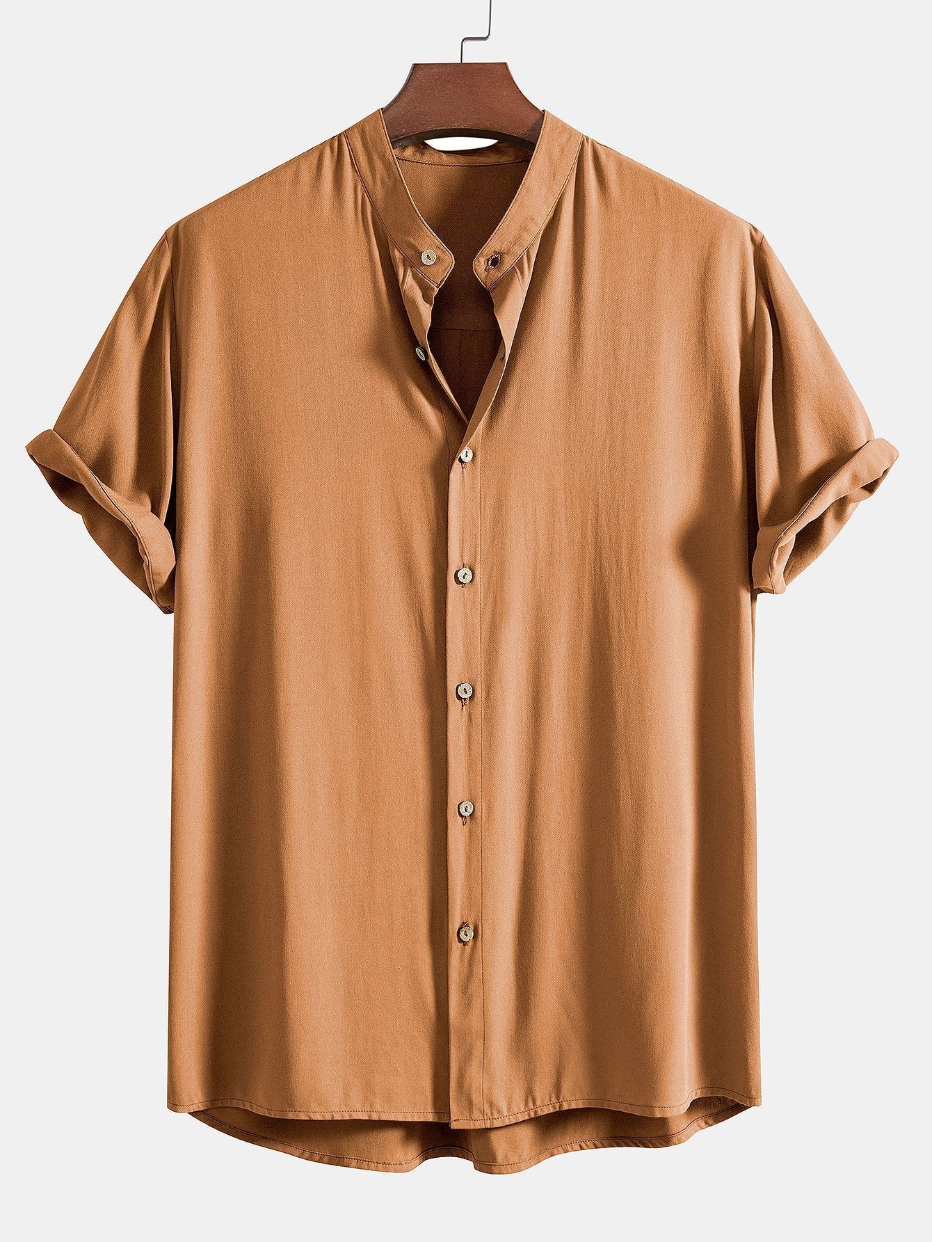 Asmus® | Viscose Stand Collar Shirt - Image 3